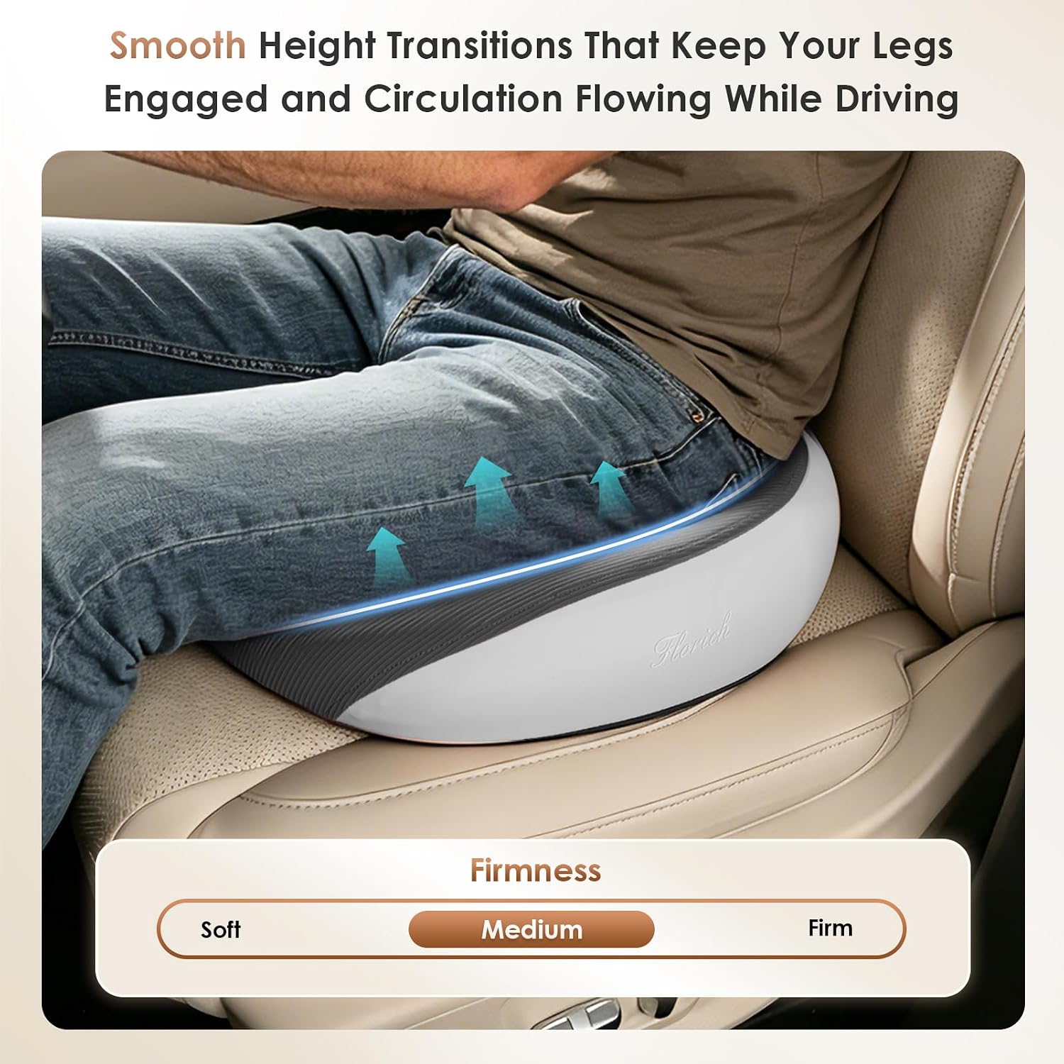 Detalle 2 de FLORICH Car Seat Cushion, Memory Foam