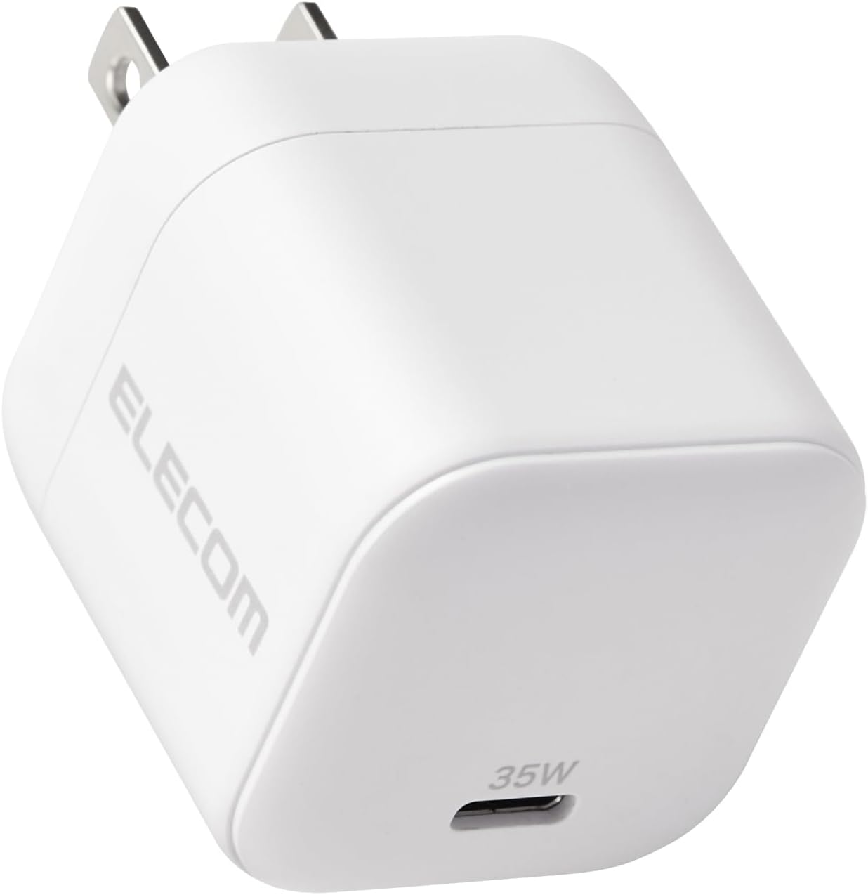 Detalle de エレコム EC-AC9235WH 35W USB-C充電器 PD・PPS対応 GaN II採用 折りたたみプラグ ホワイト