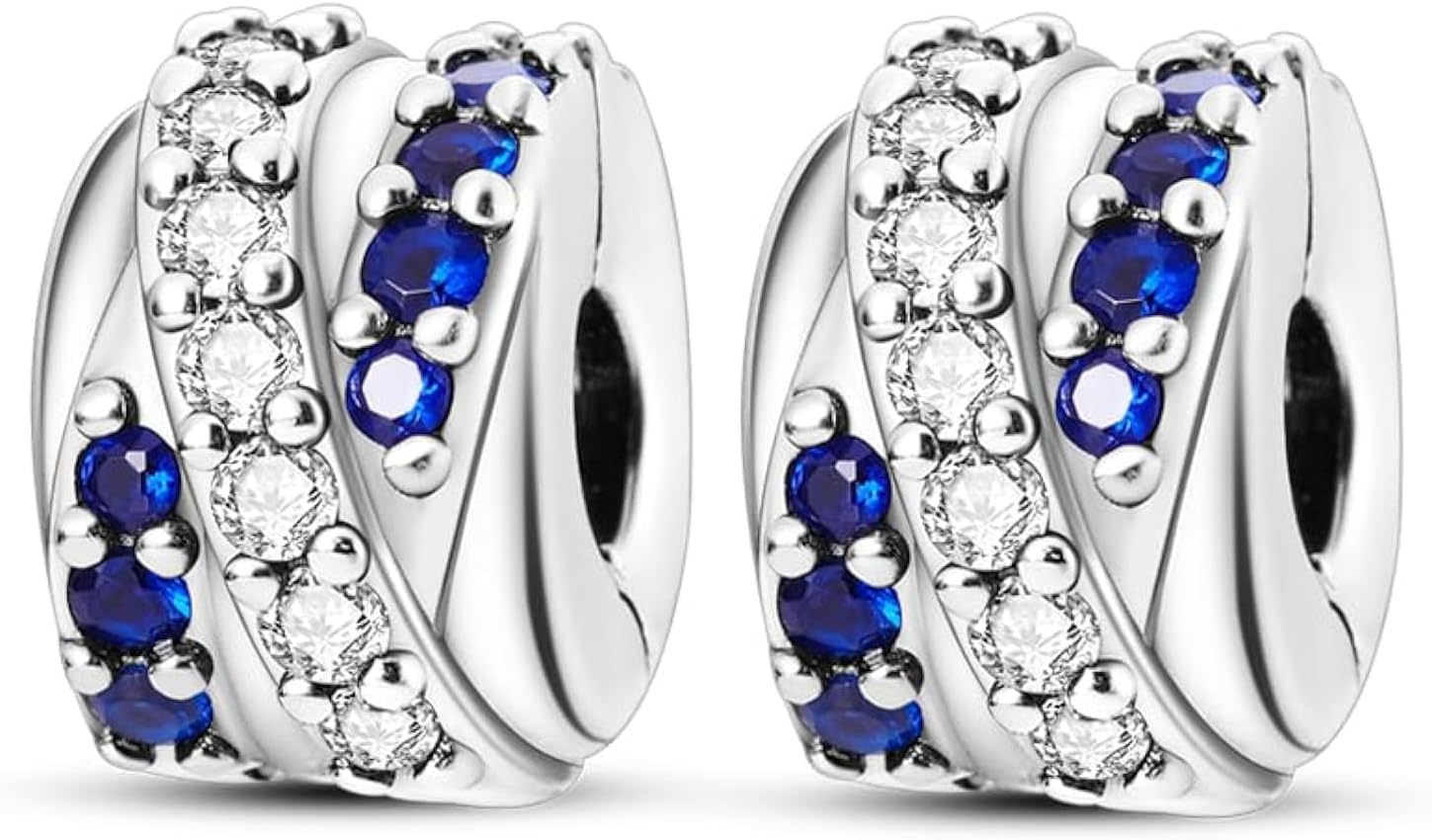 Detalle 2 de CYCUFF Clip Spacer Charm: pendente clip fiore in argento 925 con zirconi per bracciale