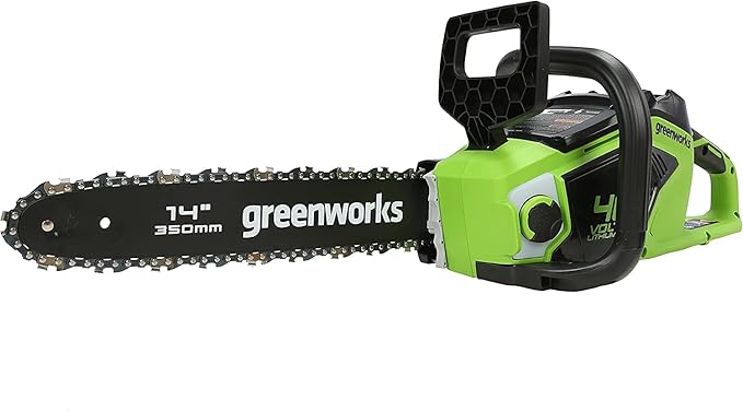 Detalle de Greenworks GD40CS15 Motosierra a BaterÃa 🚀 14" Sin BaterÃa