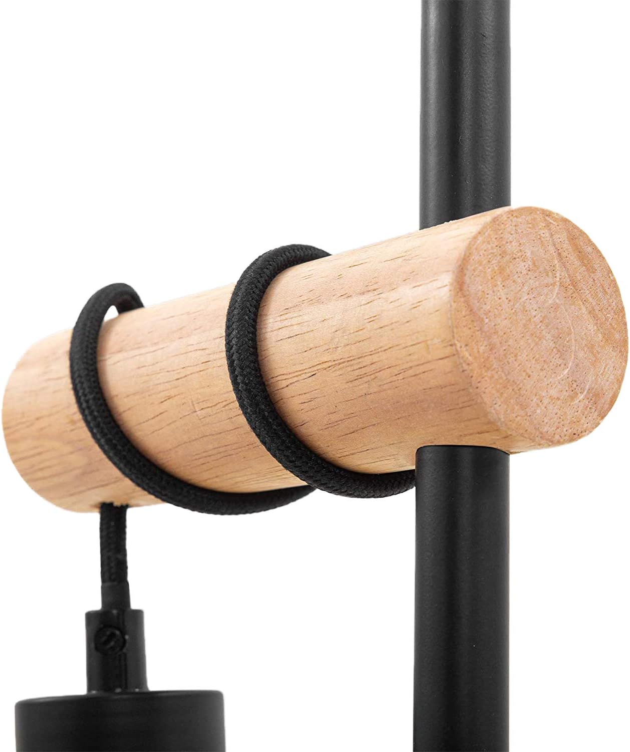 Thumbnail 2 de Lampe de Table Design rétro bois métal noir