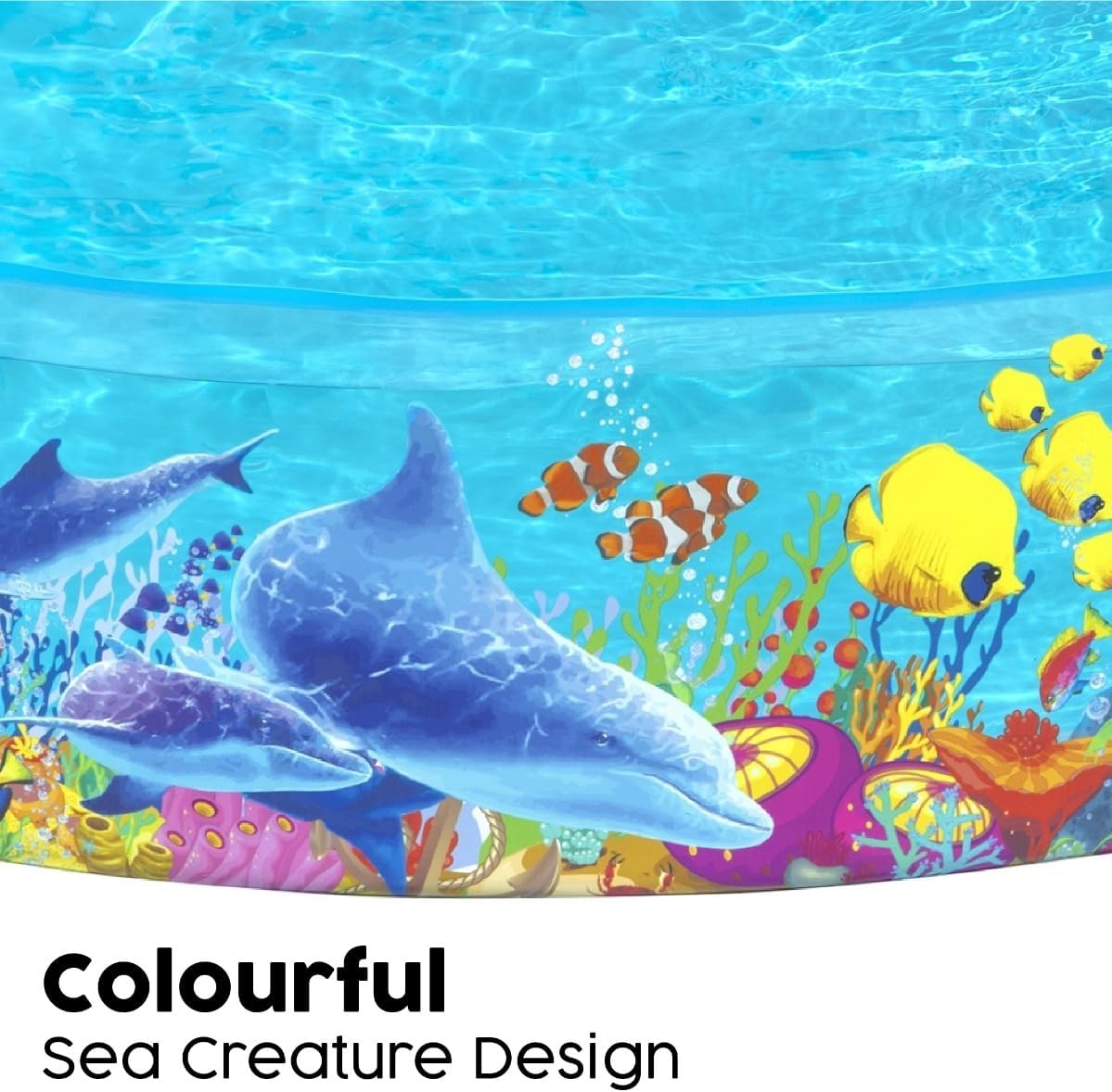 Thumbnail 3 de Bestway Sea Animals Theme Paddling Pool for Kids
