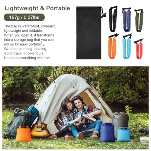 Detalle de vsshe – Ensemble de 6 Sacs Étanches légers (1,5–8 L) pour Kayak, Randonnée et Camping
