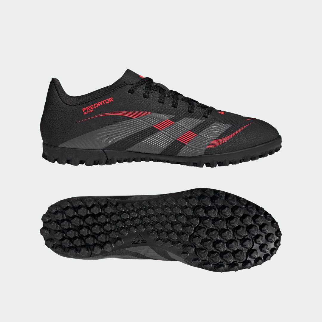 Detalle de Adidas Predator Club moqueta — Zapatilla de fútbol en color Negro