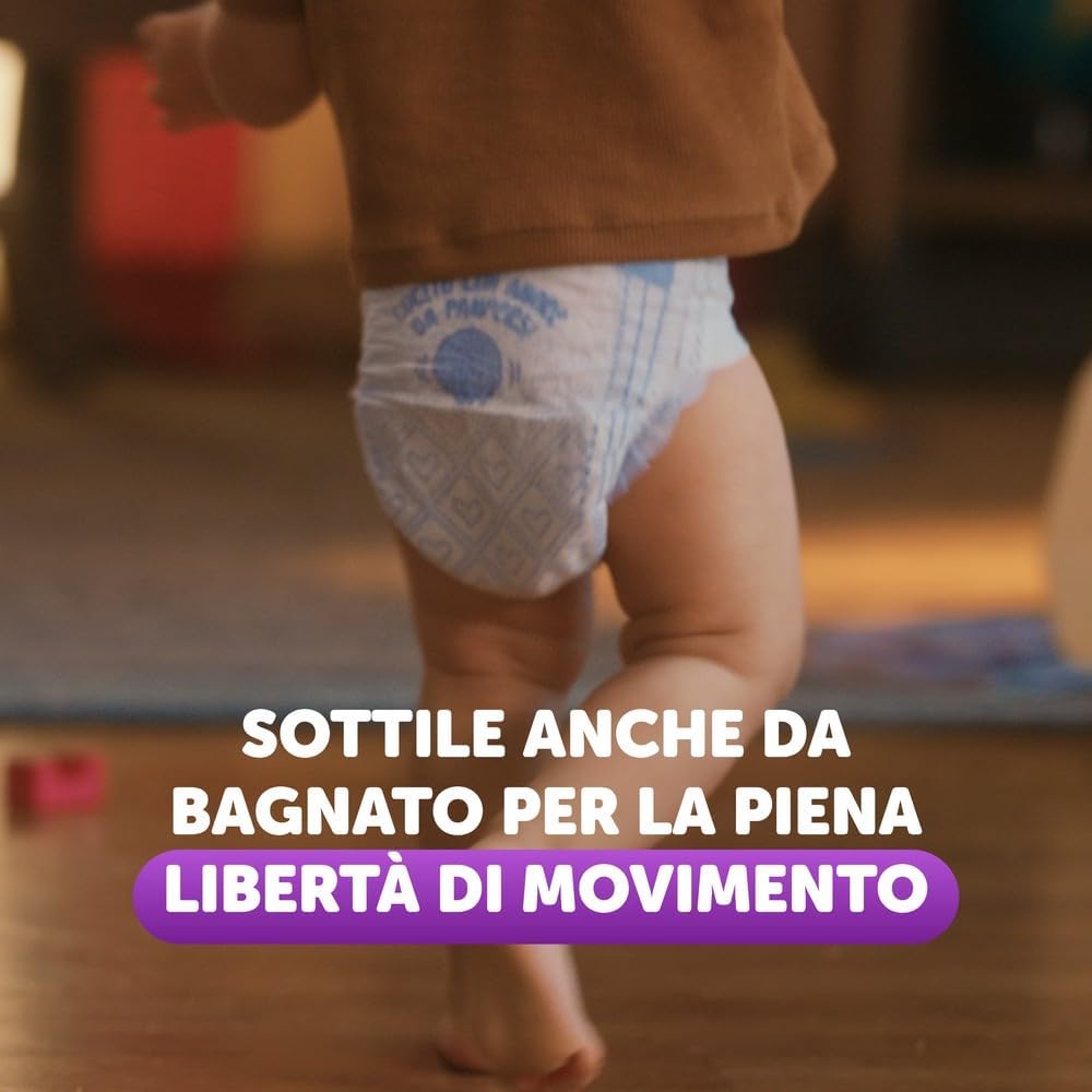 Detalle de Pampers Progressi Junior Taglia 5 (11-25 kg) – Scorta da 108 pannolini + 500 Punti Omaggio, con Indicare di Bagnato e Linguette Rinforzate