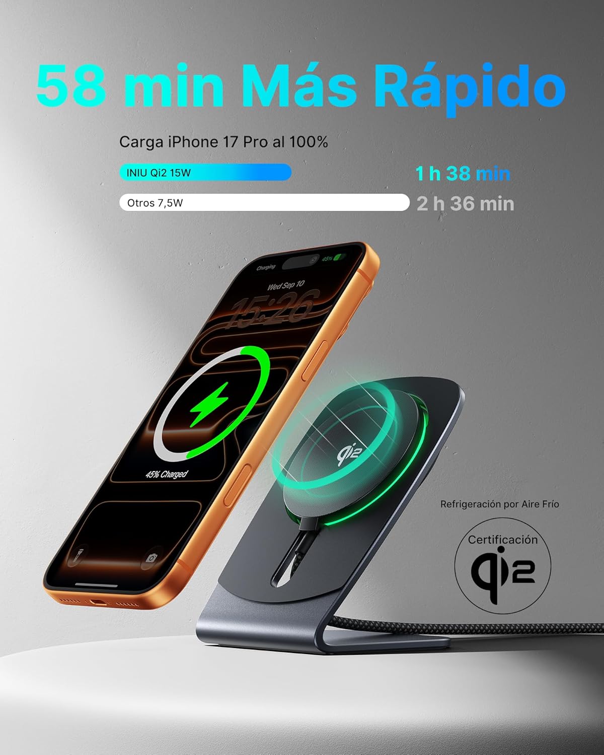 Thumbnail 1 de INIU Cargador Magnético Inalámbrico iPhone 15W ⚡