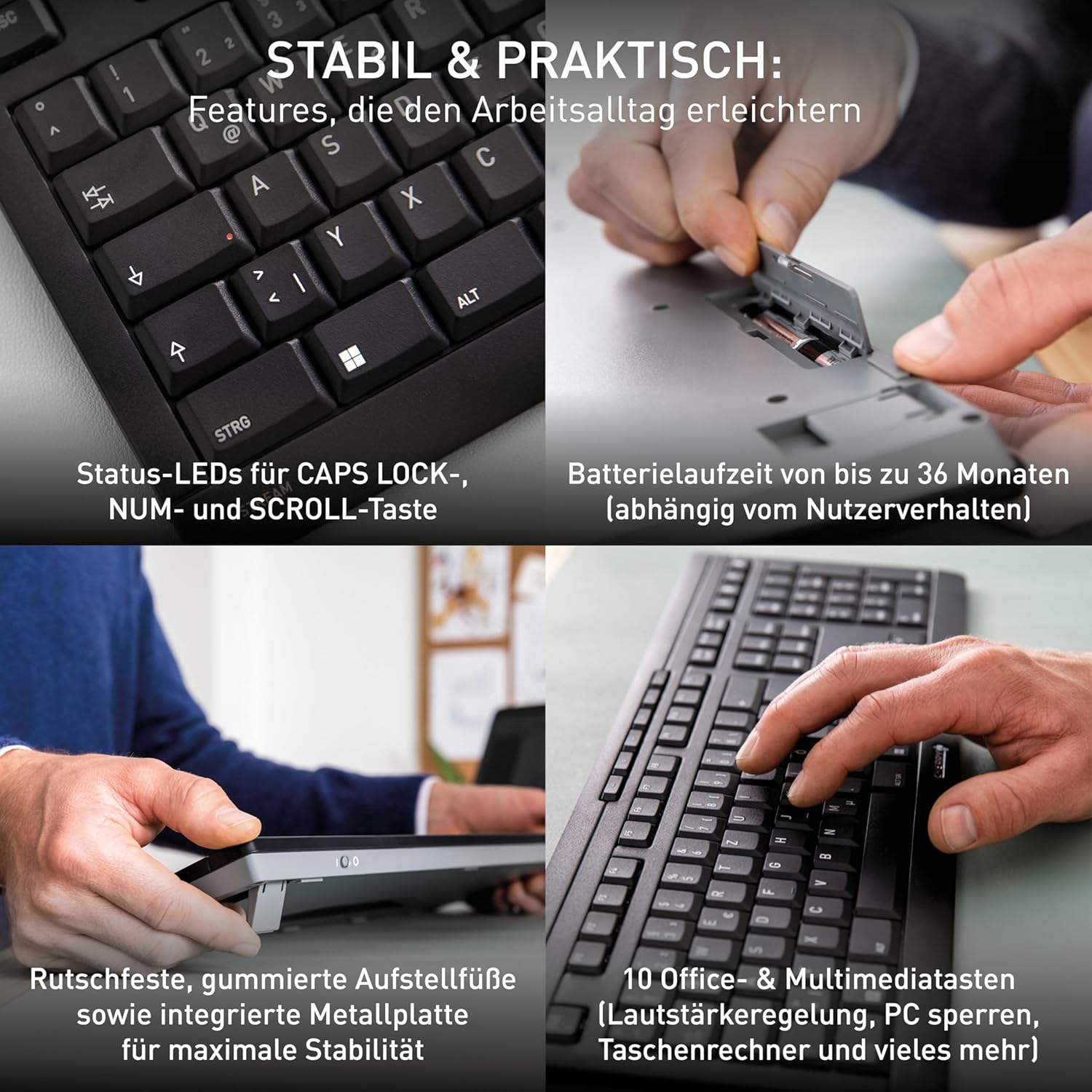Thumbnail 4 de Cherry Stream Desktop Comfort Tastatur 2,4 GHz