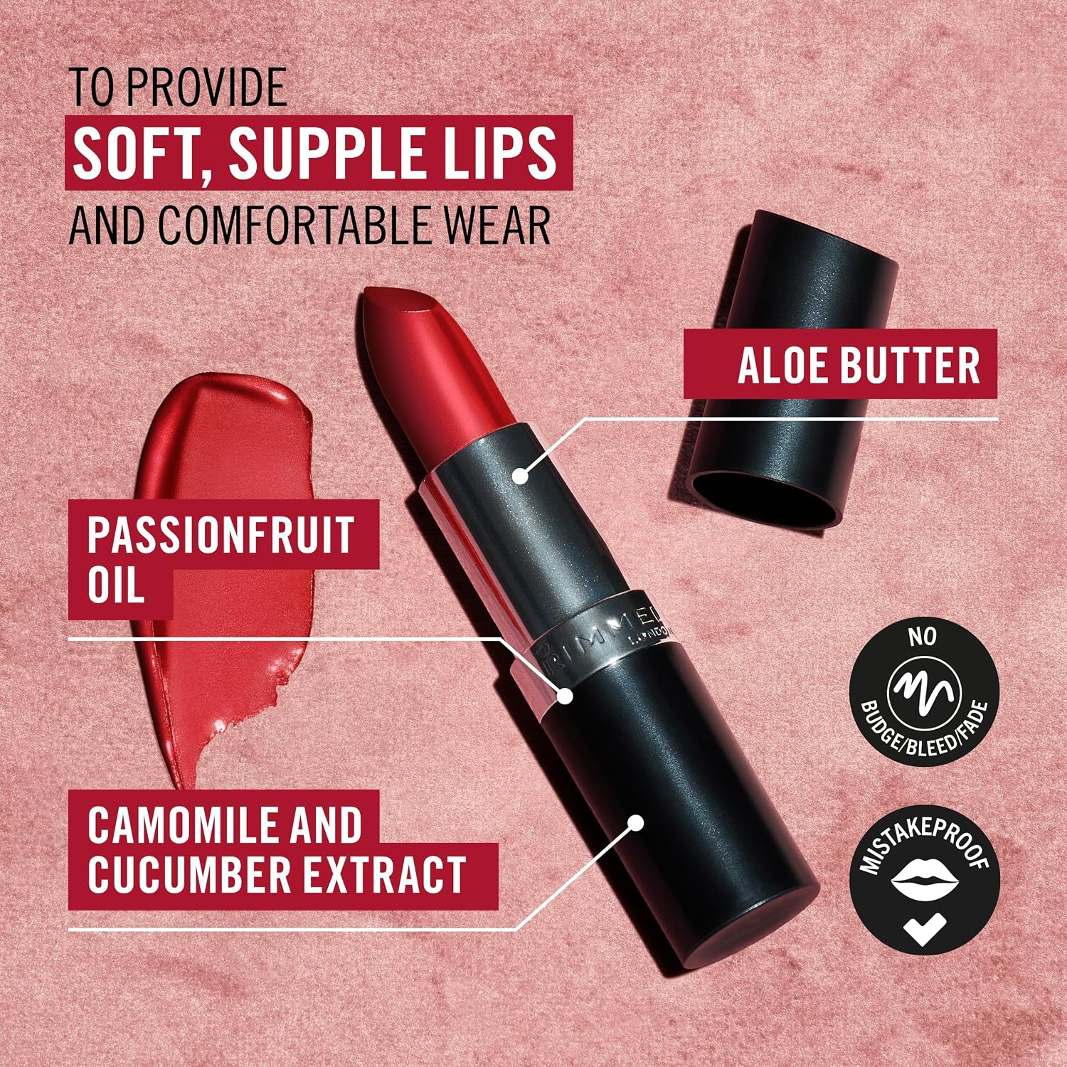 Detalle de Lasting Finish Shimmers Lipstick 900-Pearl: rossetto dal finish shimmer, 18 g, ideale per giorno e sera