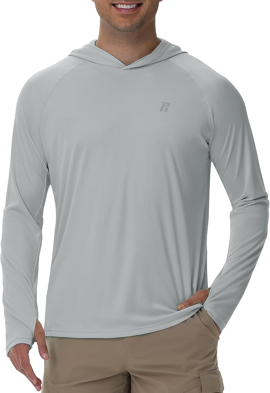 Detalle de Runhit UPF 50+ Fishing Hoodie for Men: Long Sleeve Sun Protection Shirt