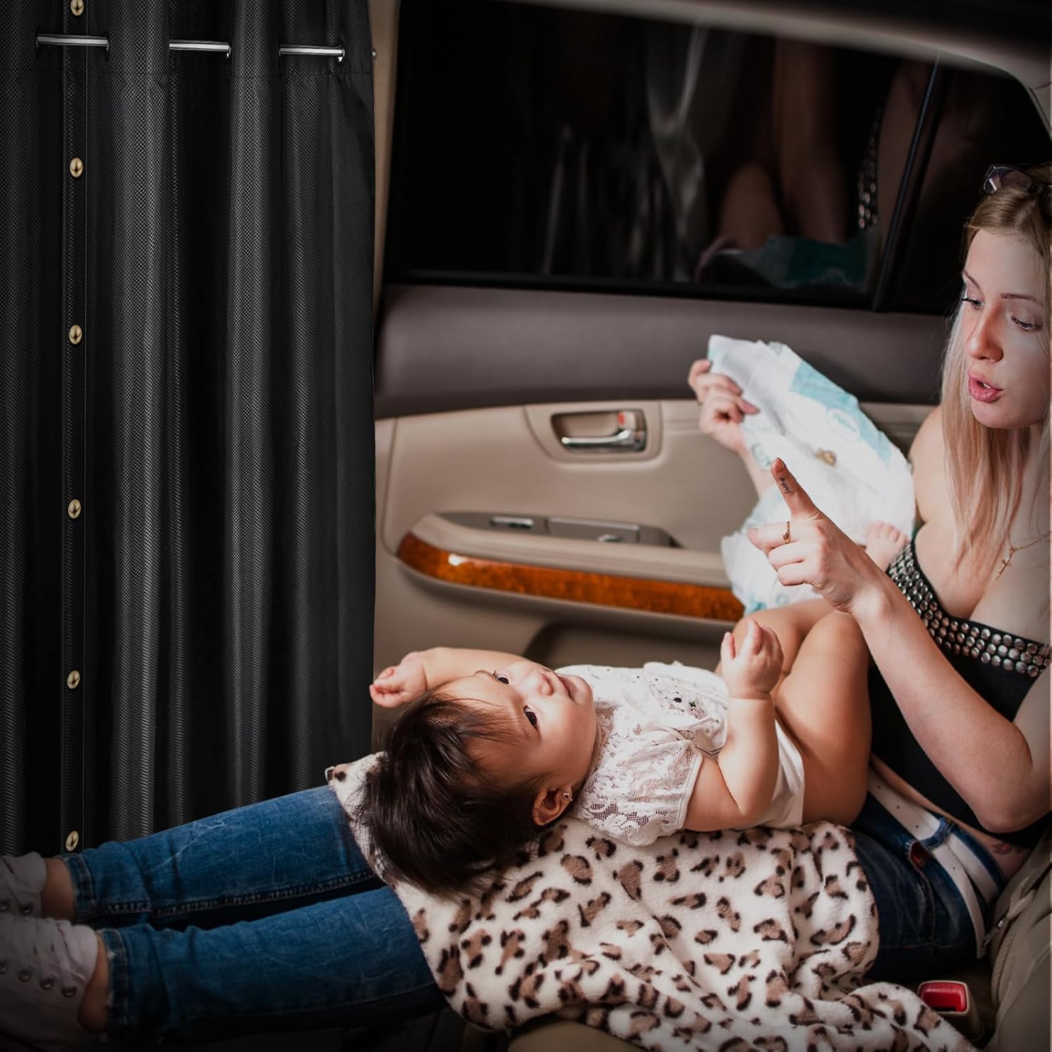 Thumbnail 6 de ZATOOTO Auto Sichtschutz Vorhänge – Großformat 161 × 107 cm, Abnehmbare Camper Auto Vorhang Gardinen