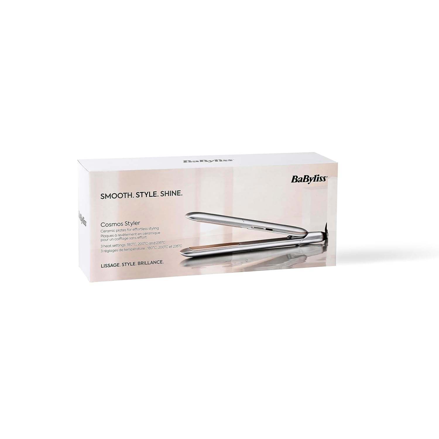 Detalle de BaByliss Cosmos Glätteisen ST260E – Keramik-Gleittechnologie, 3 Stufen 180–235 °C (NEU 2025)