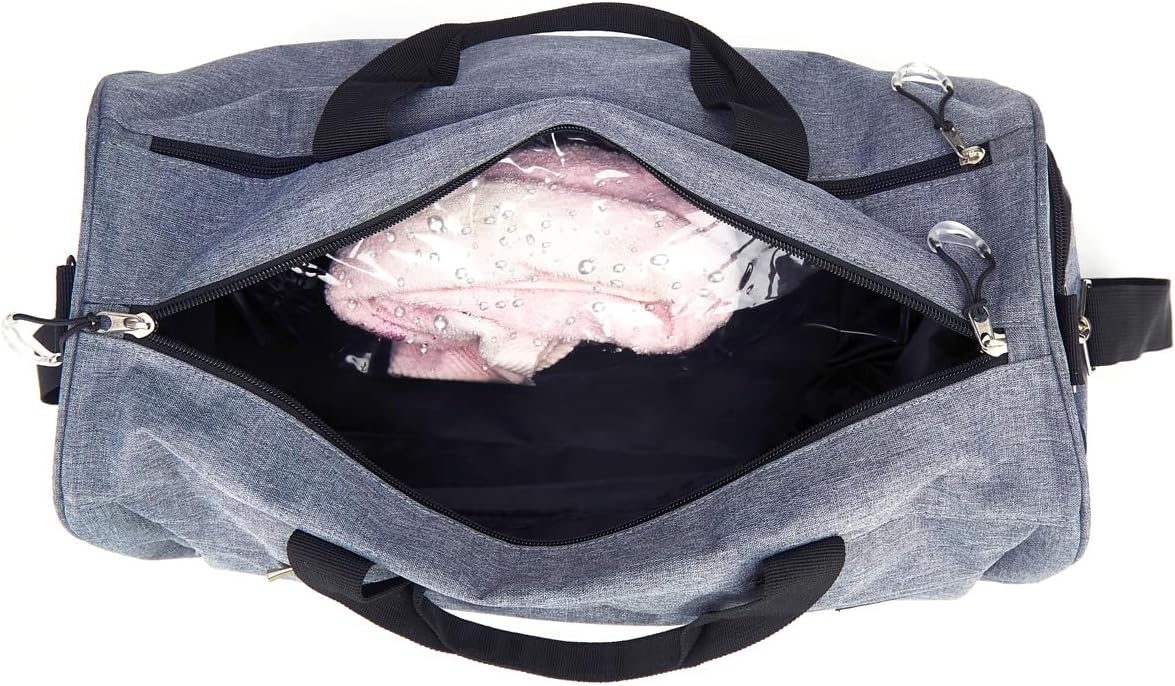 Detalle de kasibon Sports Gym Bag with Shoes Compartment and Wet Pocket (35L) with Wet Pocket & Air Vent