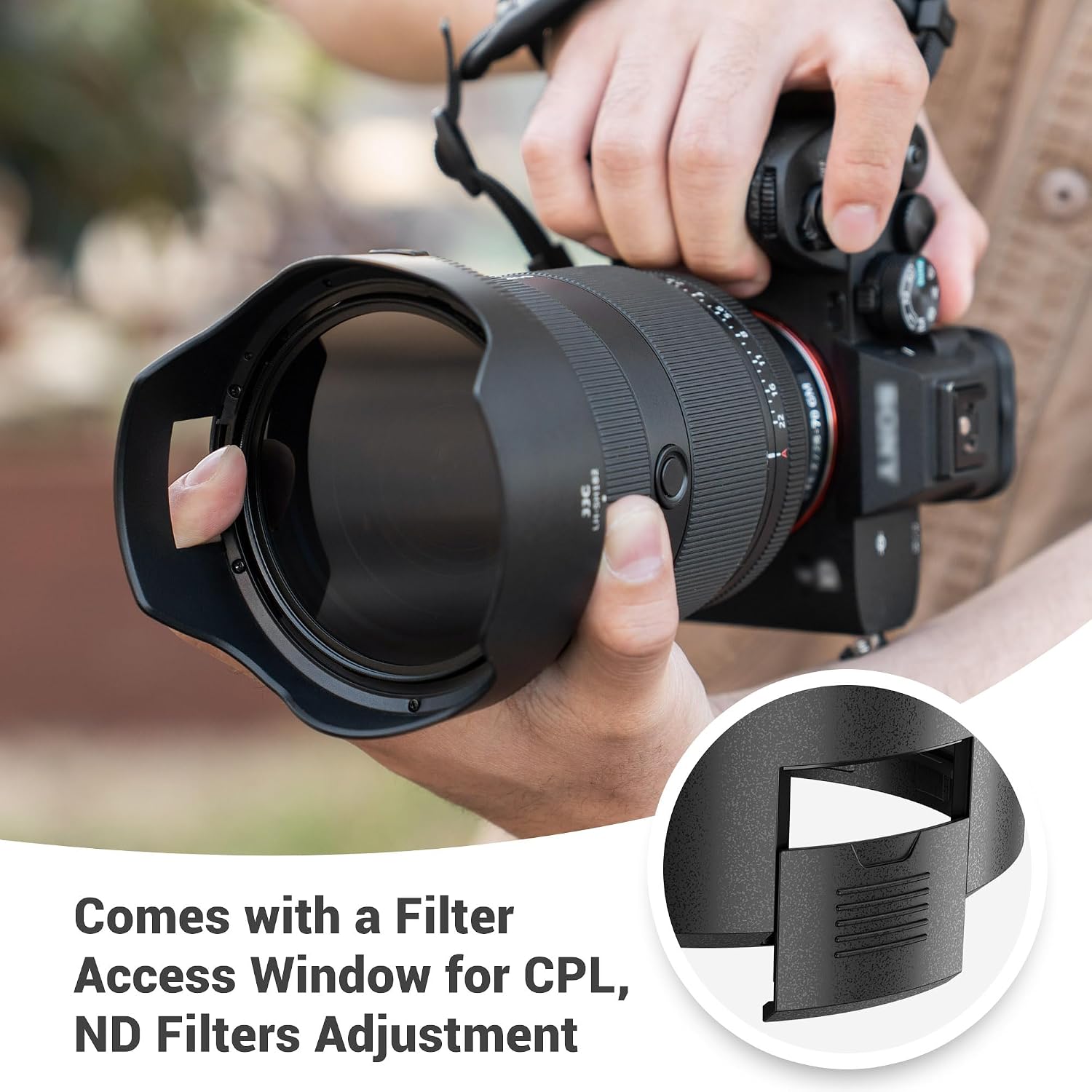 Thumbnail 1 de JJC Bayonet Lens Hood for Sony FE 28-70mm F2 GM (SEL2870GM) – Replaces ALC-SH182