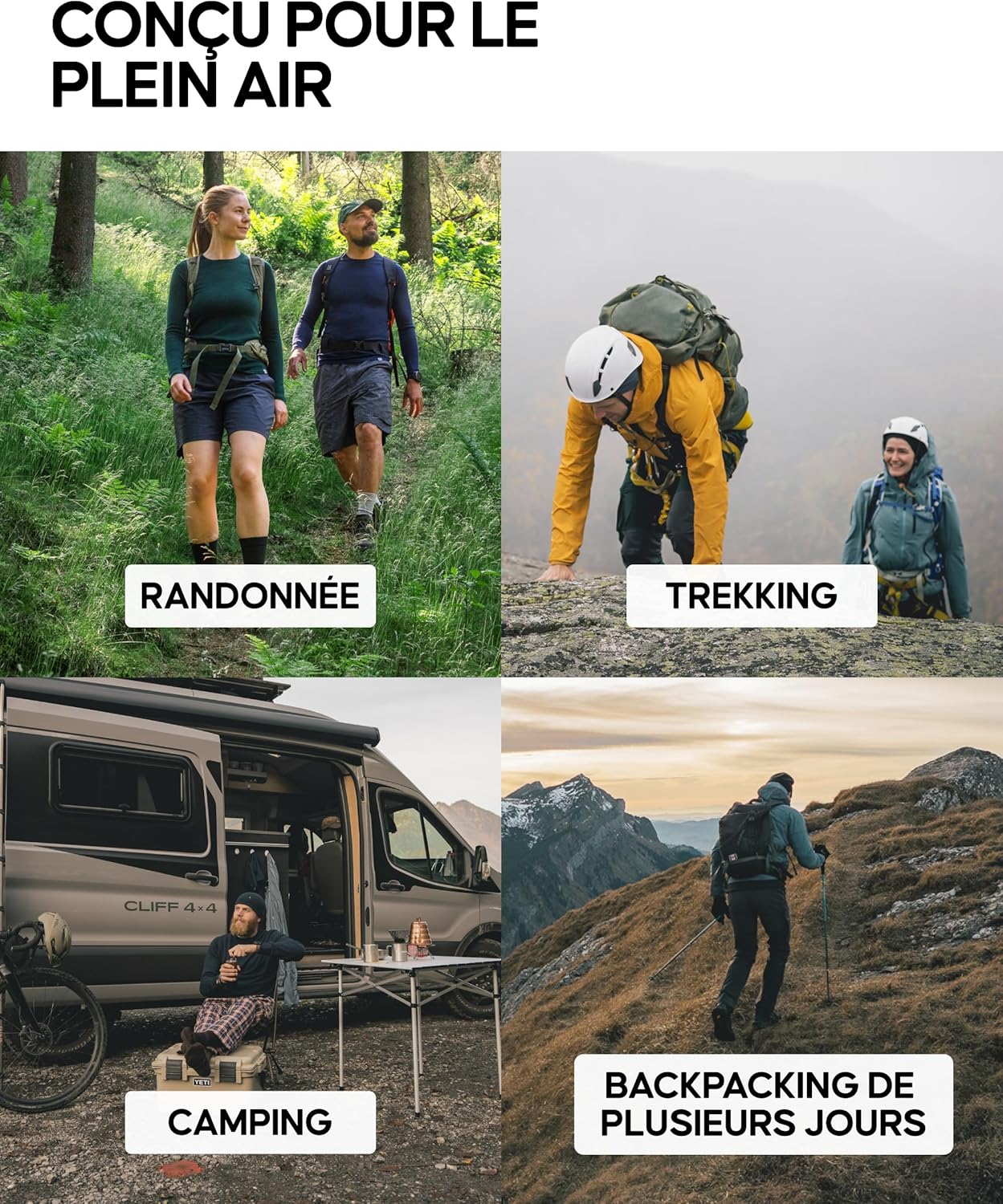 Thumbnail 3 de DANISH ENDURANCE Chaussettes de randonnée en laine mérinos avec rembourrage léger — 3 & 5 paires (unisex)