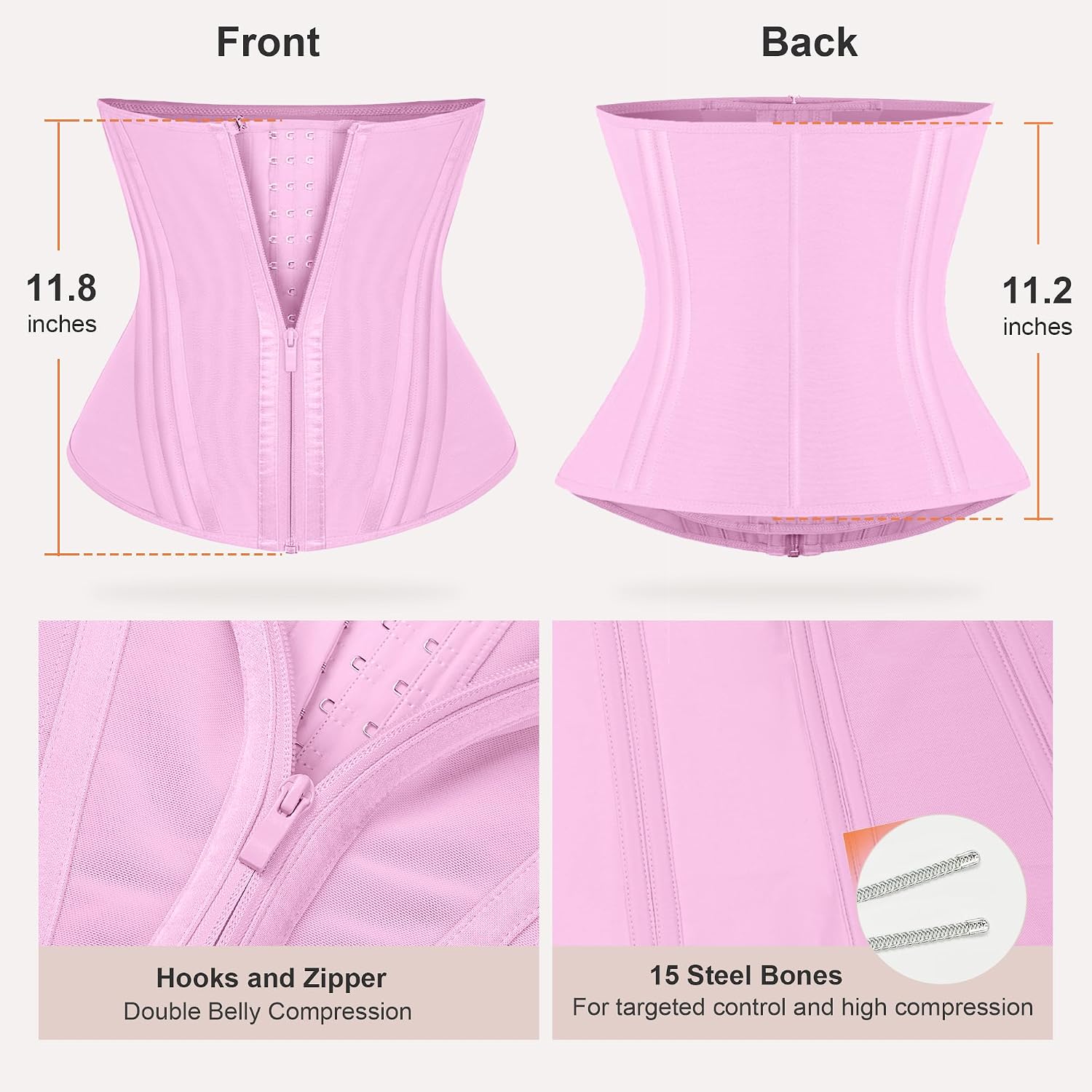 Thumbnail 4 de SHAPERX Waist Trainer Corset for Women
