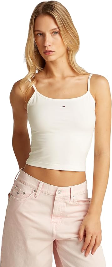 Tommy Jeans Tjw 2-Pack Tops de Punto 💖 Ecru/Precious Pink XL