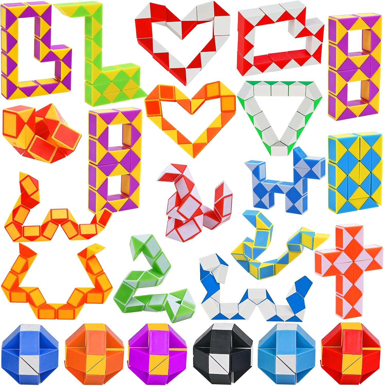 Detalle de Goldge Magic Snake Cube 24-piece fidget toy 🧩