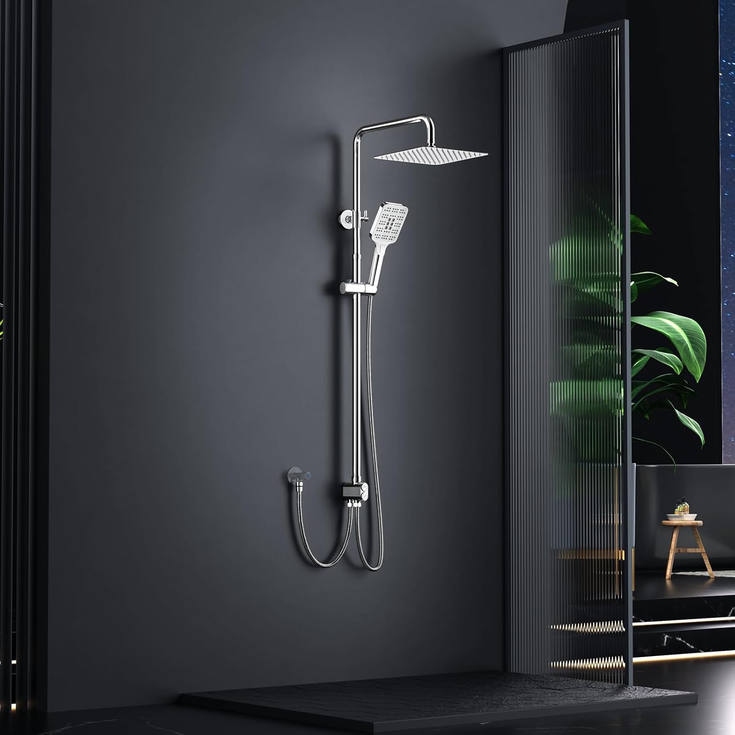 Thumbnail 6 de Rainsworth Regendusche Chrome – Regenduschekopf 25 × 25 cm, 3 Strahlarten, Duschsystem ohne Armatur