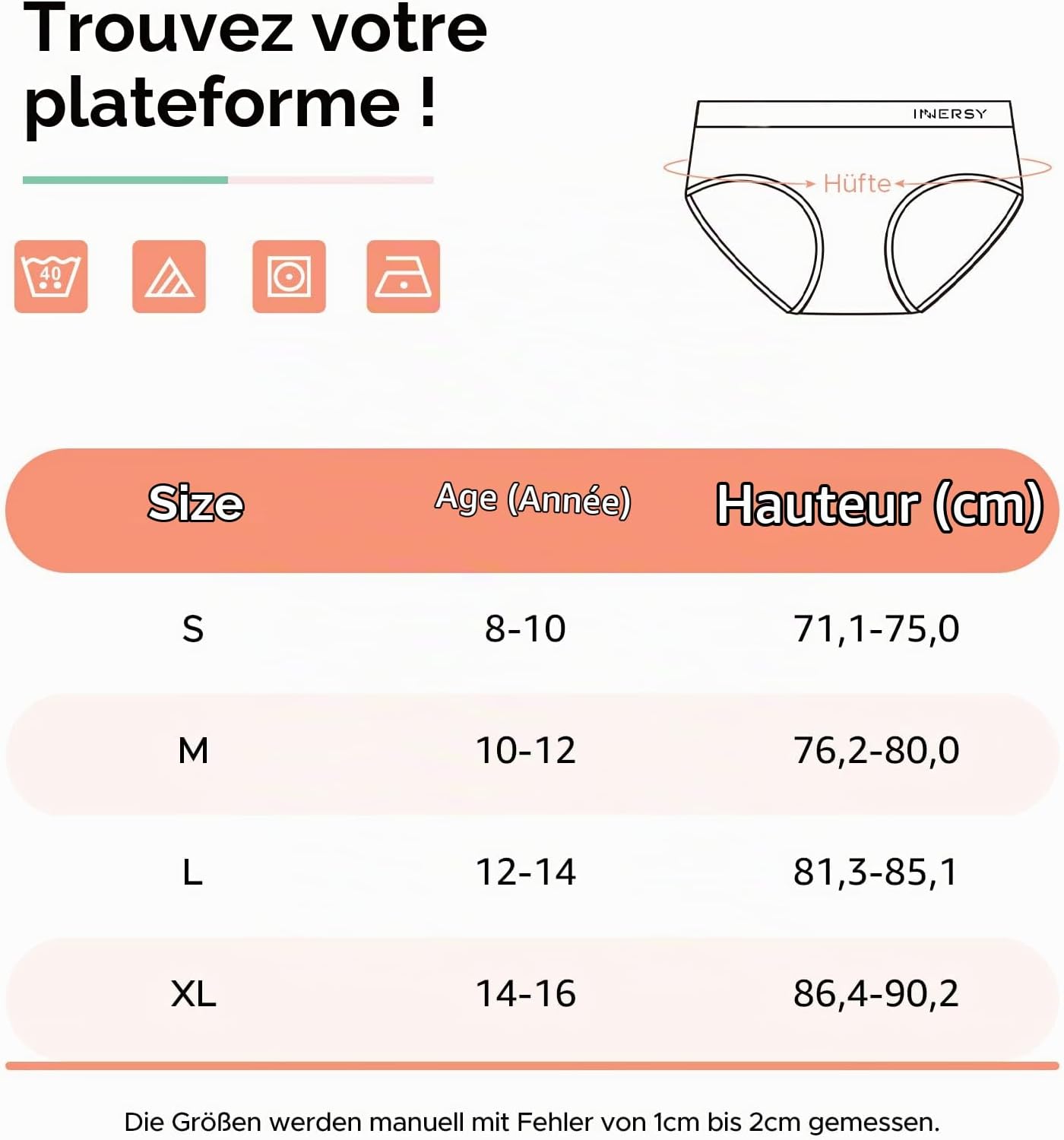 Thumbnail 5 de INNERSY set van 6 katoenen slips voor tieners en meisjes