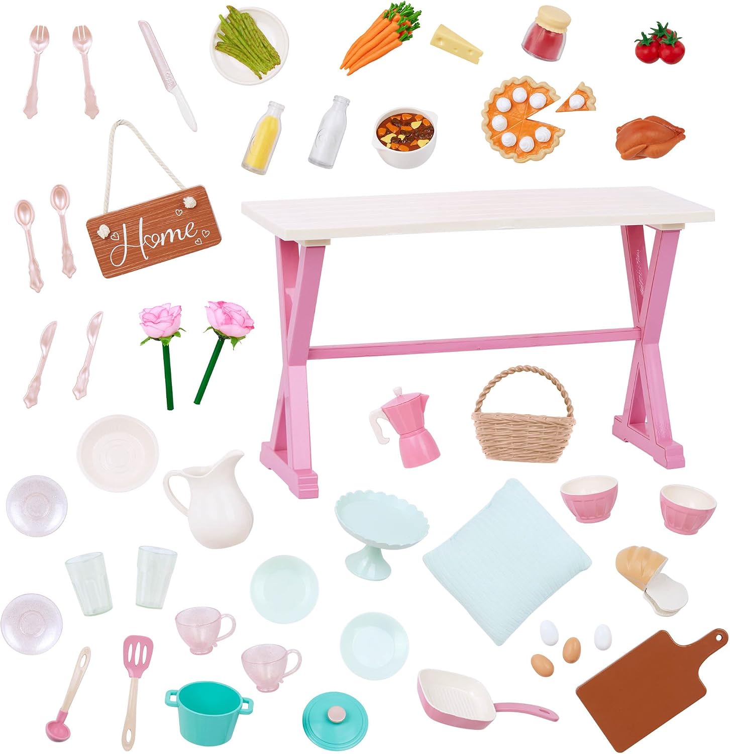Detalle de Our Generation OG Country House Dollhouse Playset with Animal Sounds, 60 Pieces