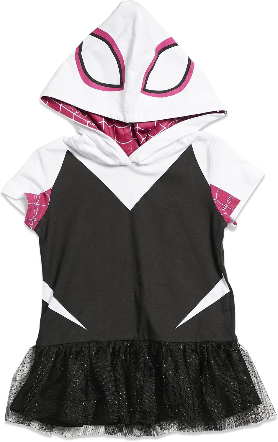 Detalle 2 de Marvel 0P1849SP Girls’ Spider-Verse Cosplay Hooded Tee and Leggings Set