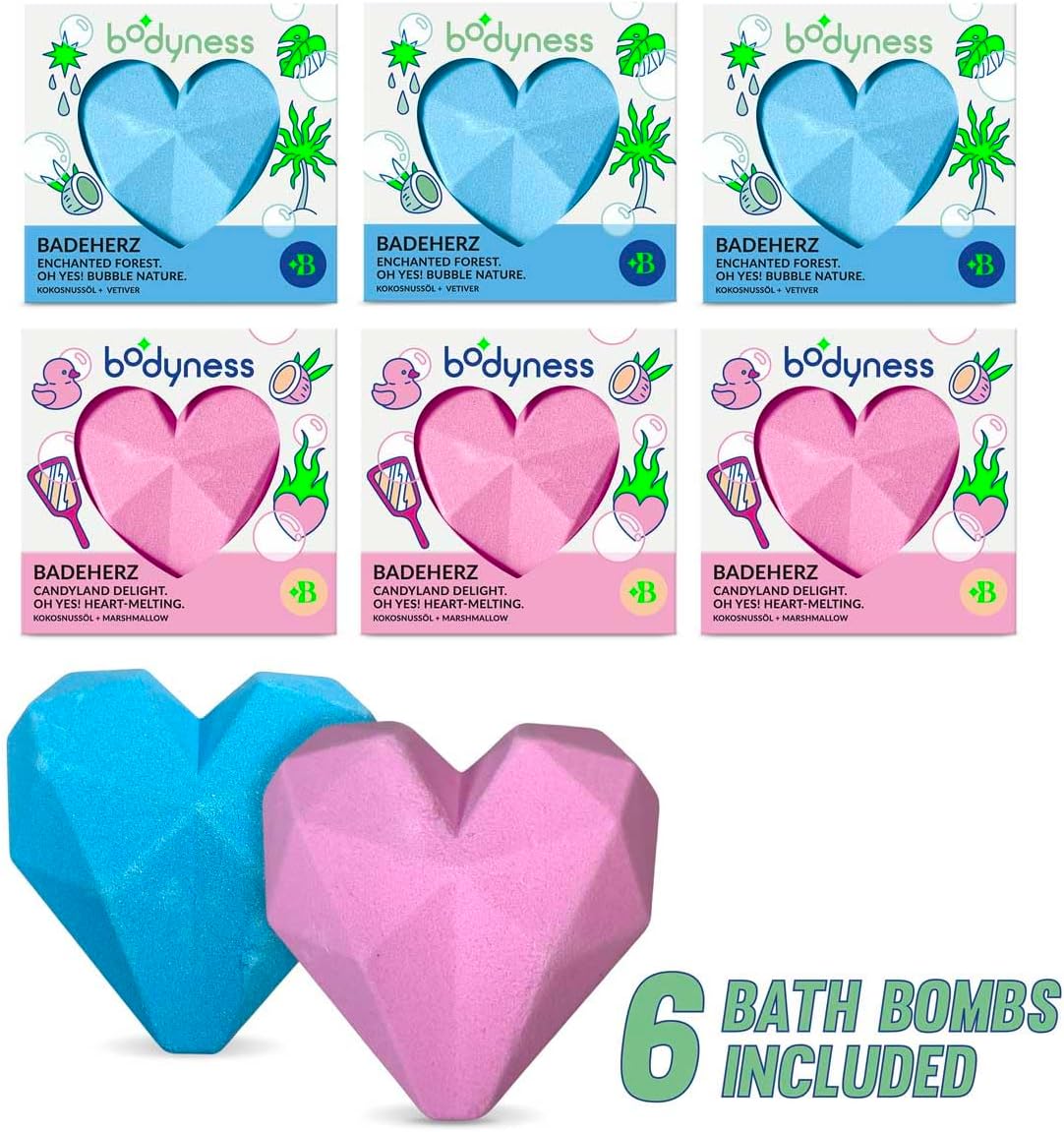 Detalle 2 de Bath Bomb Neon Heart 6er Pack 6x120 g