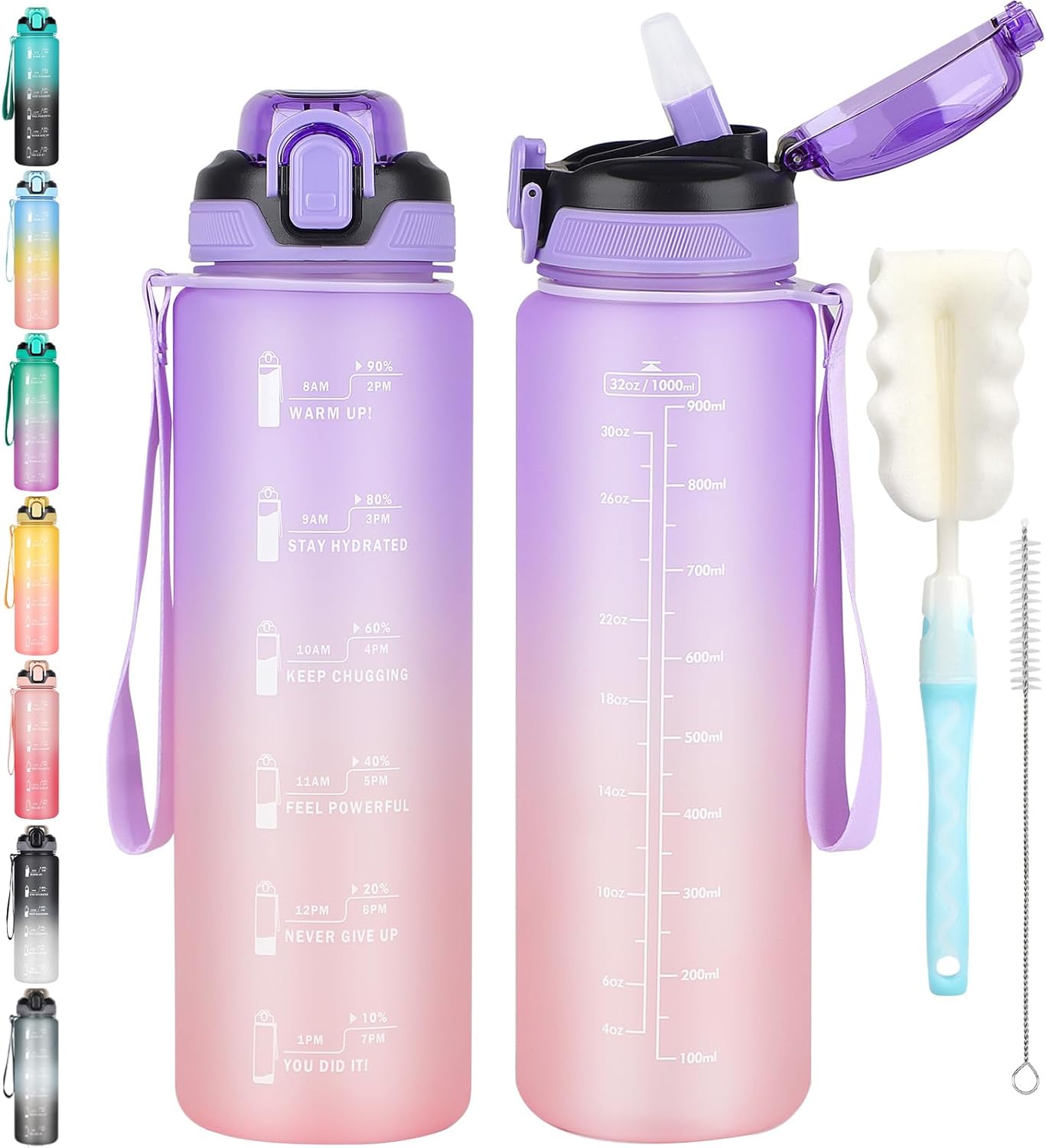 Detalle de CodiCile 1L water bottle with straw 🚰