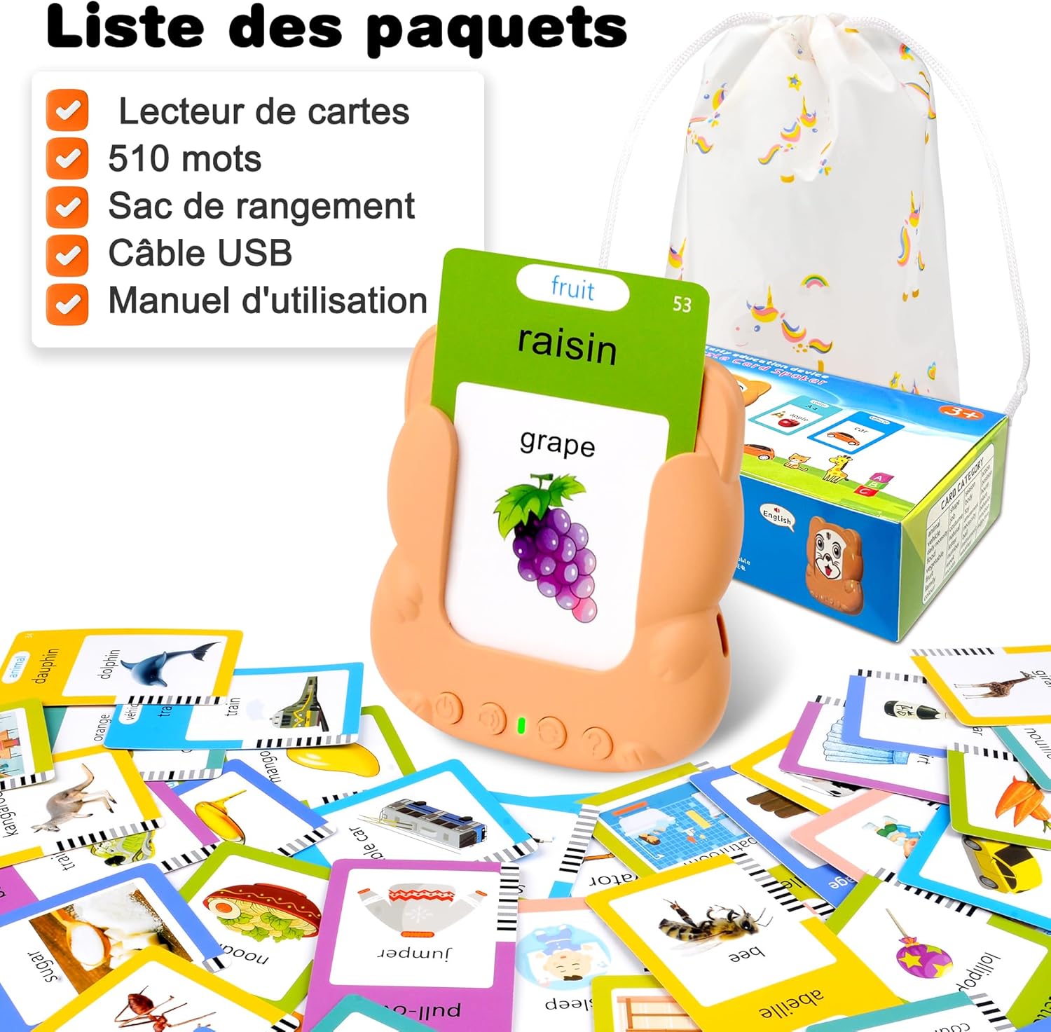 Thumbnail 6 de Cartes flash parlantes 510 mots