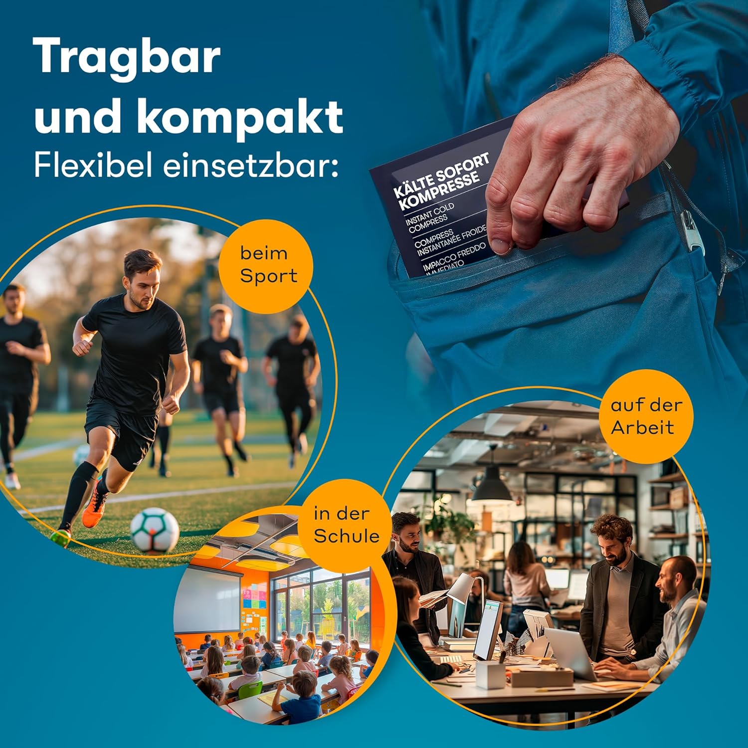 Thumbnail 3 de PURAHELP Einweg Sofort Kühlpads 12×15 cm (10 Stück) – Sofort kühle Linderung bei Verletzungen