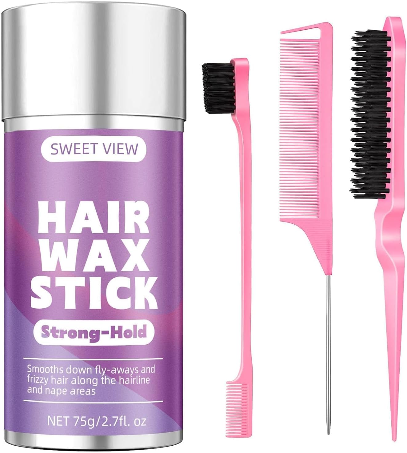 Detalle de SWEET VIEW XCD1Q haarwaxstick met gladde haarborstel, alcohol- en geurvrij
