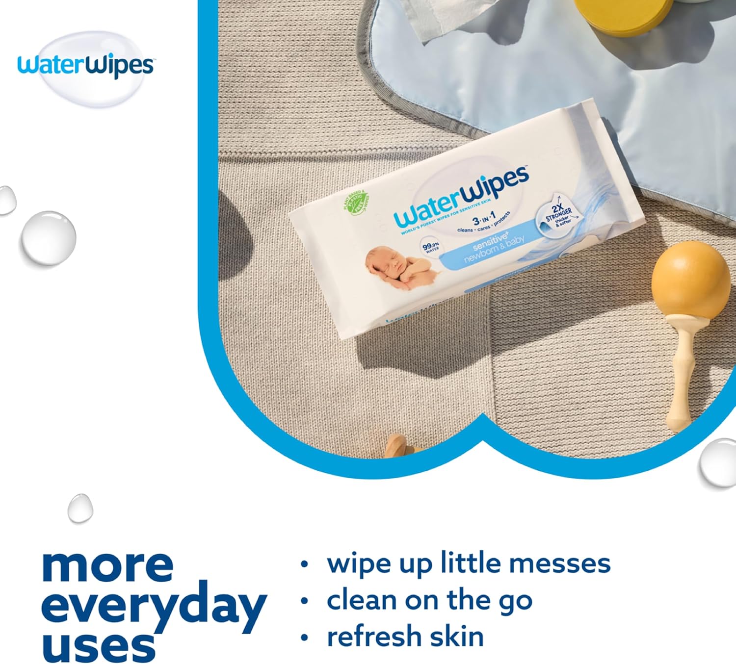 Thumbnail 5 de WaterWipes Sensitive+ 720 Baby Wipes