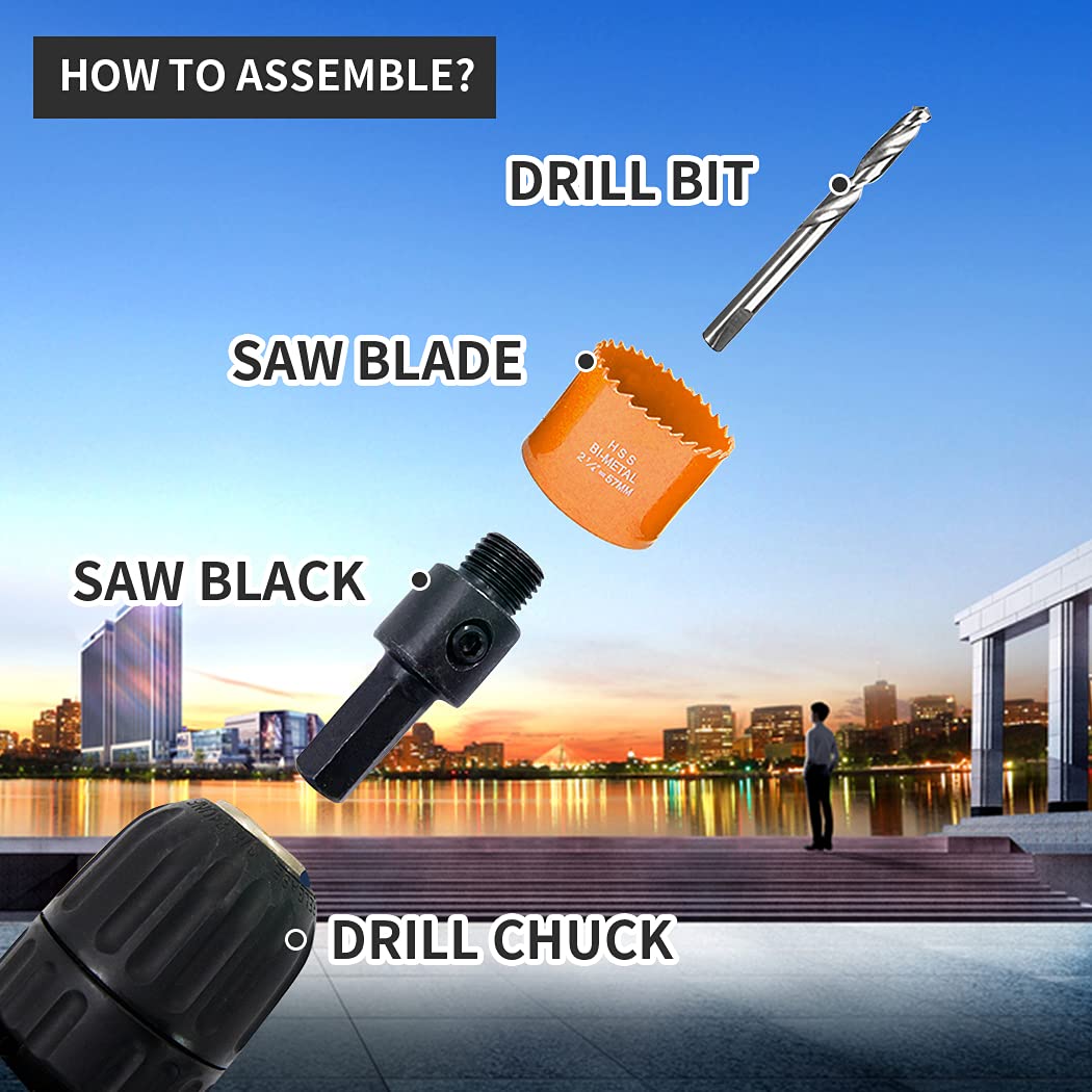 Thumbnail 6 de LAIWEI 130mm Hole Saw Set with Drill and Hex Key for Wood, PVC and More