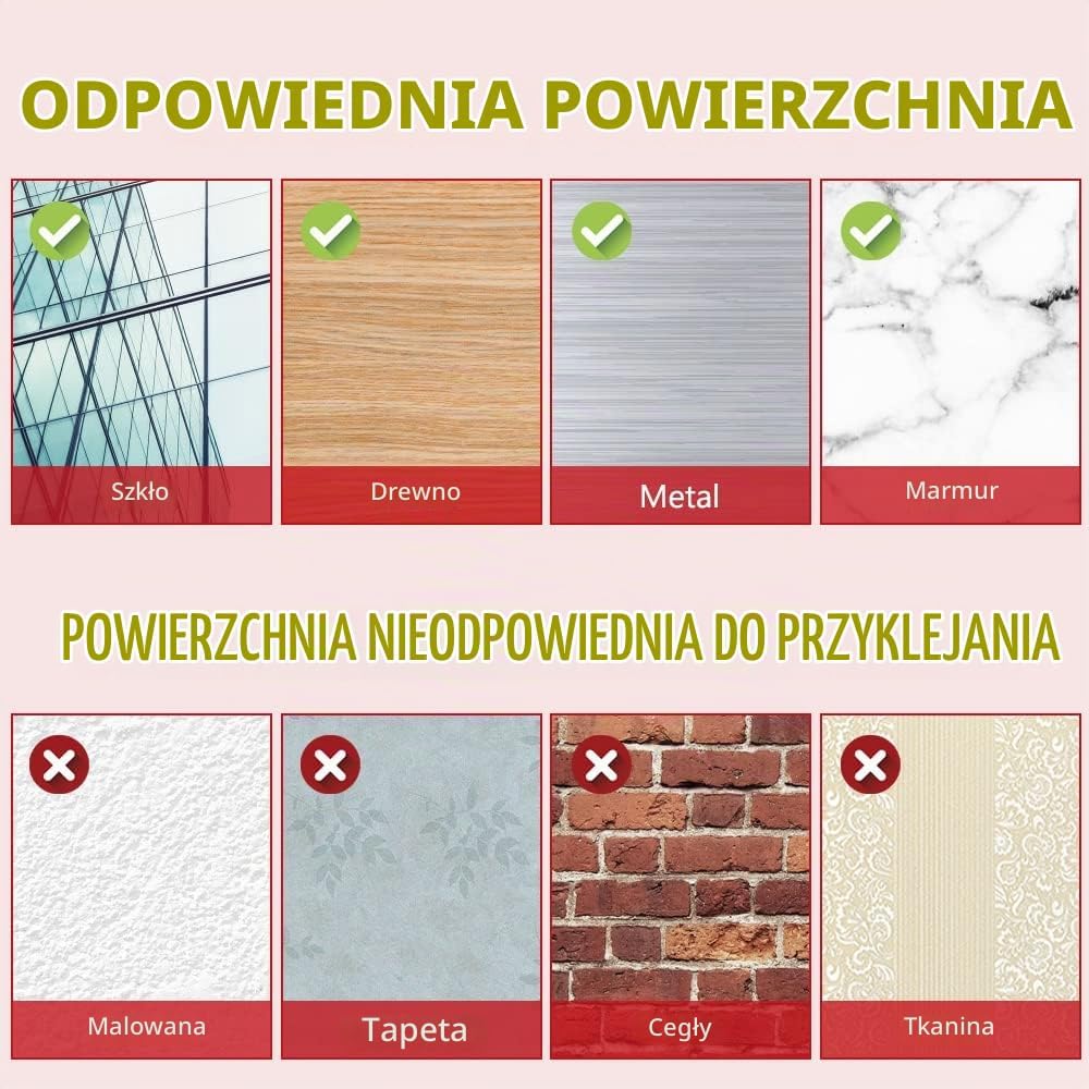 Detalle de Ainiv 1 – 8 małych haczyków samoprzylepnych z PVC, białych