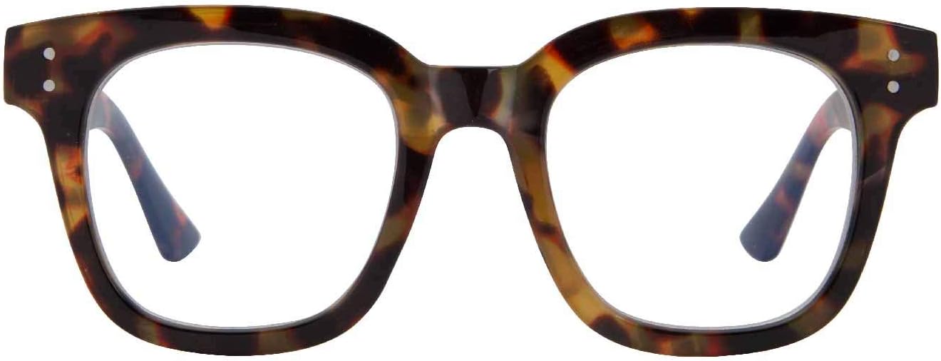 Detalle de Madison Avenue Blaulichtfilter-Brille für Damen (Übergroße Computerbrillen zum Spielen, Metall-Scharniere)