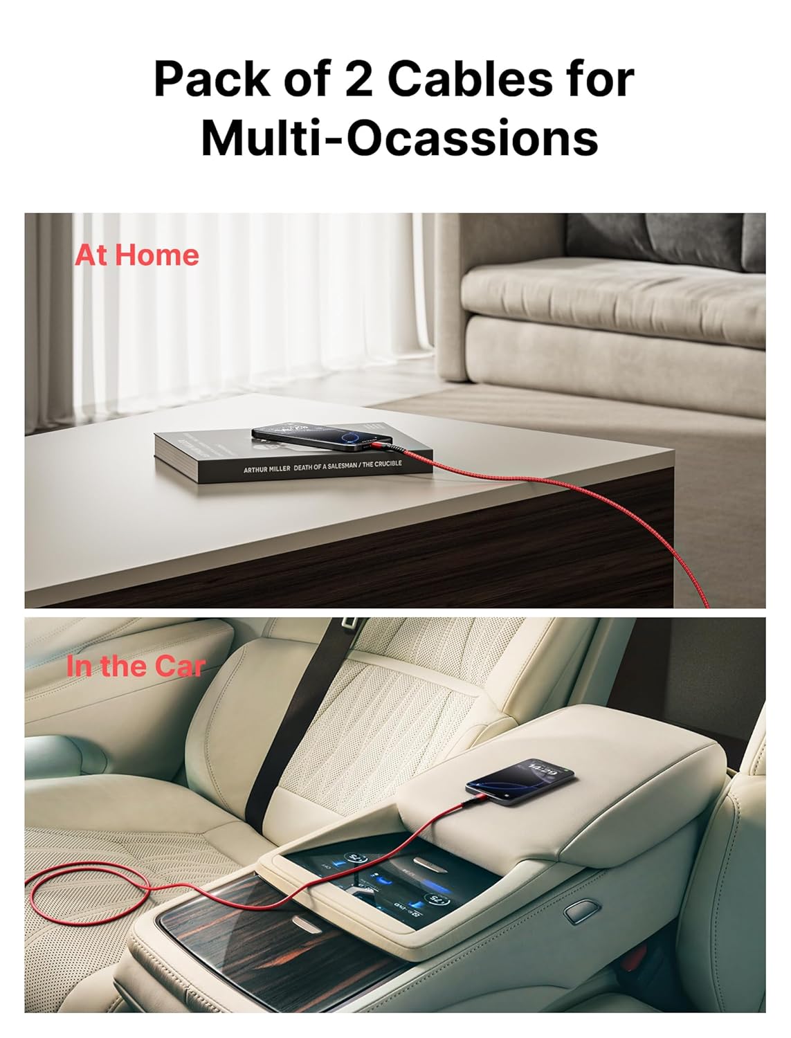 Thumbnail 4 de JSAUX USB C Cable 2m 2-Pack