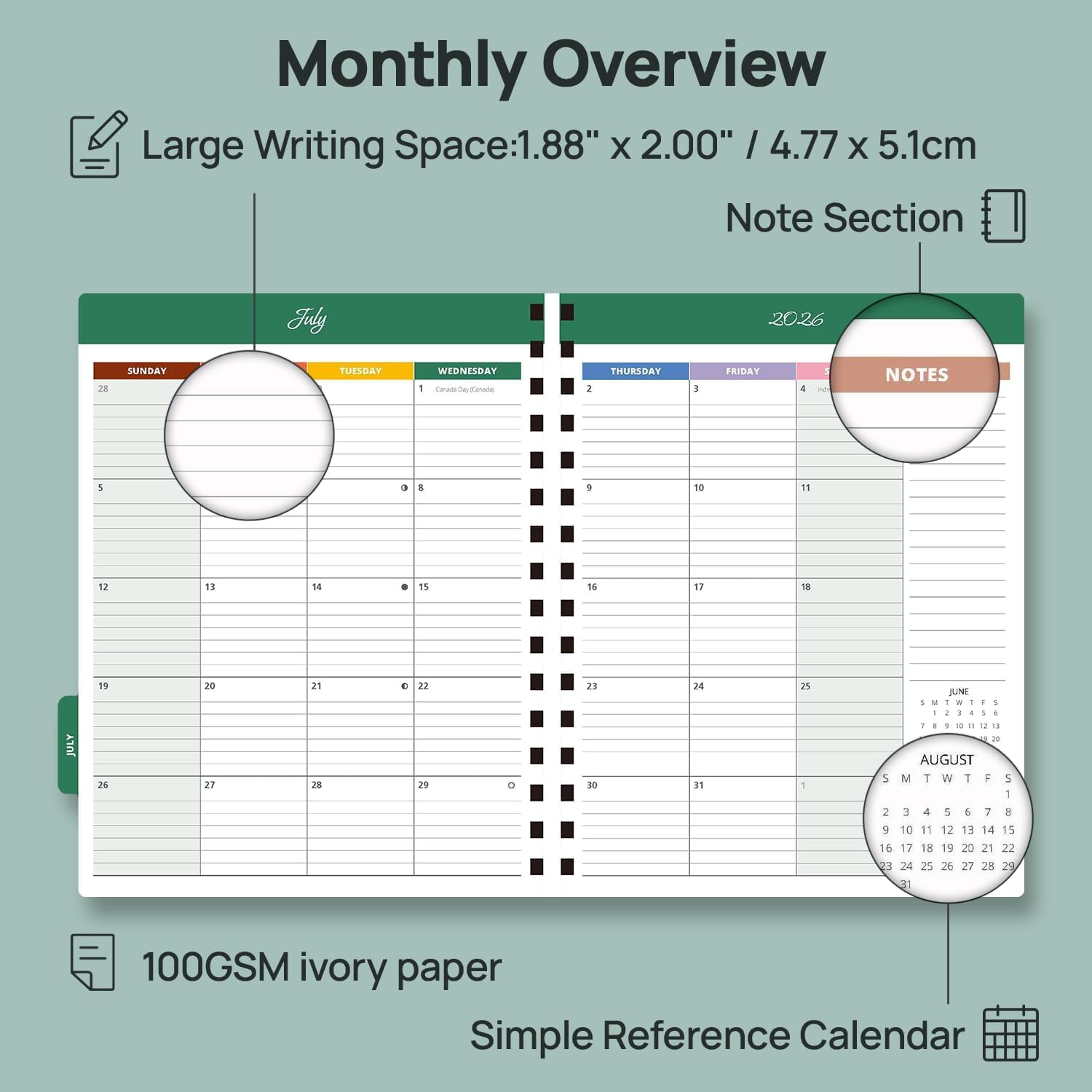 Detalle de POPRUN Teacher Planner 8.5" x 11