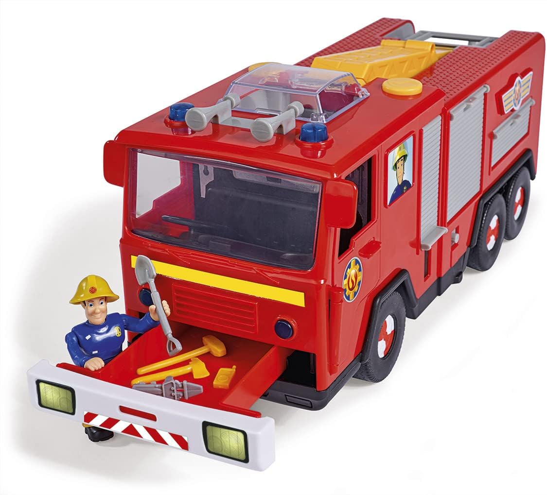 Detalle de Simba Sam Le Pompier – Camion Jupiter Série 13 avec Sam et Radar, effets lumineux et sonores
