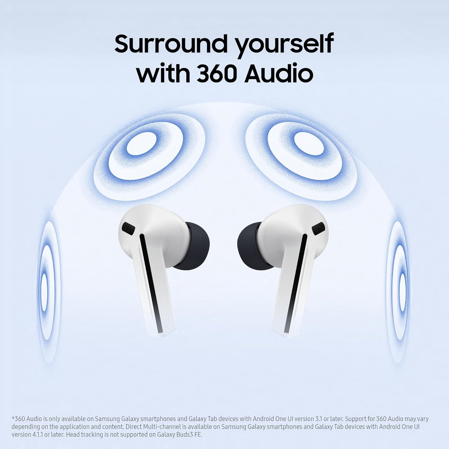 Thumbnail 4 de Samsung Galaxy Buds3 FE wireless earbuds (Grey) with Active Noise Cancelling and 3-year extended warranty (UK version)