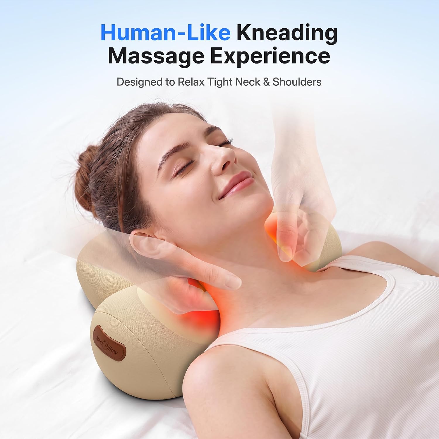 Detalle de Shiatsu Neck Massager Pillow, Oatmeal