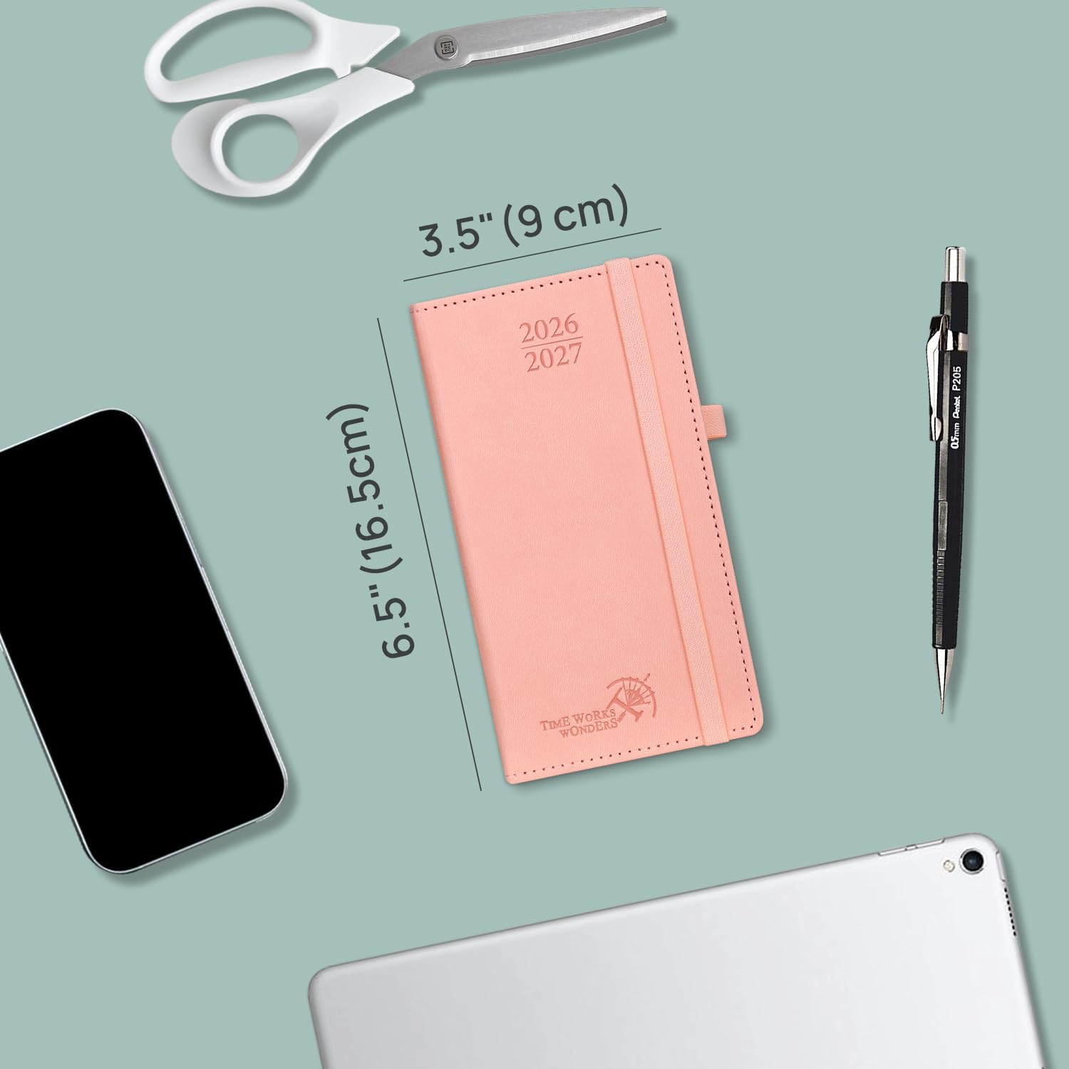 Thumbnail 1 de POPRUN 27-AC6LTP7-BK zakagenda 2026/2027, weekplanner 16,5 x 9 cm