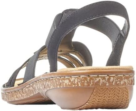 Detalle de Rieker Femme Sandales 62831 – Sandales à lanières confortables et polyvalentes