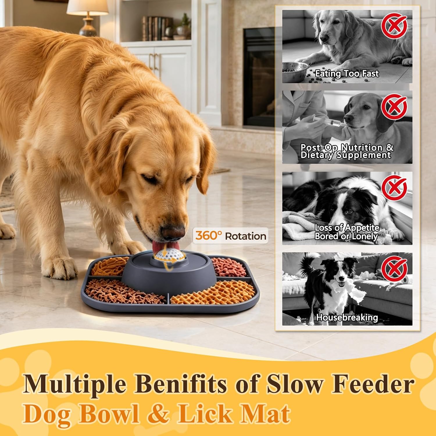 Thumbnail 2 de Huttoi Slow Feeder Dog Bowl, Medium