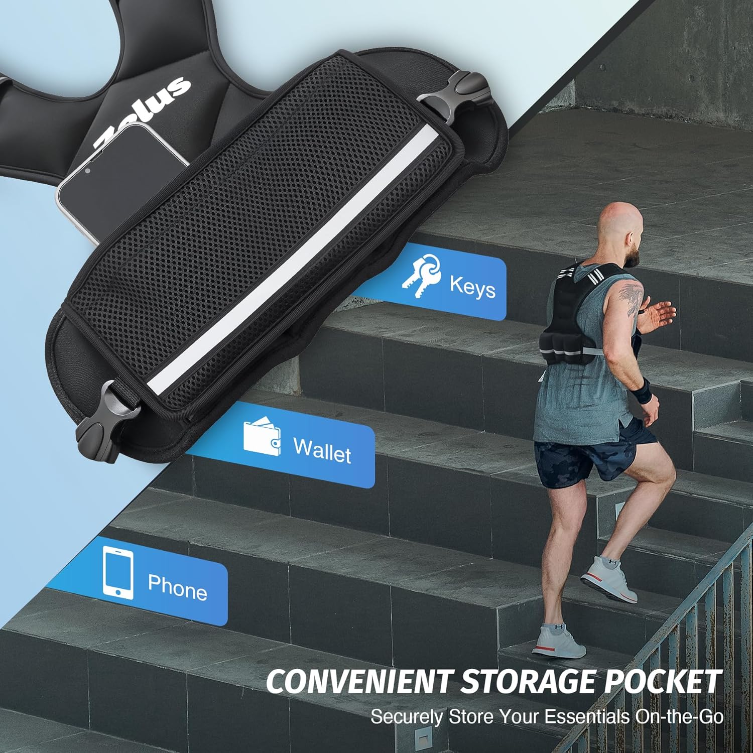 Thumbnail 3 de ZELUS Weighted Vest 4-10lb ⚖