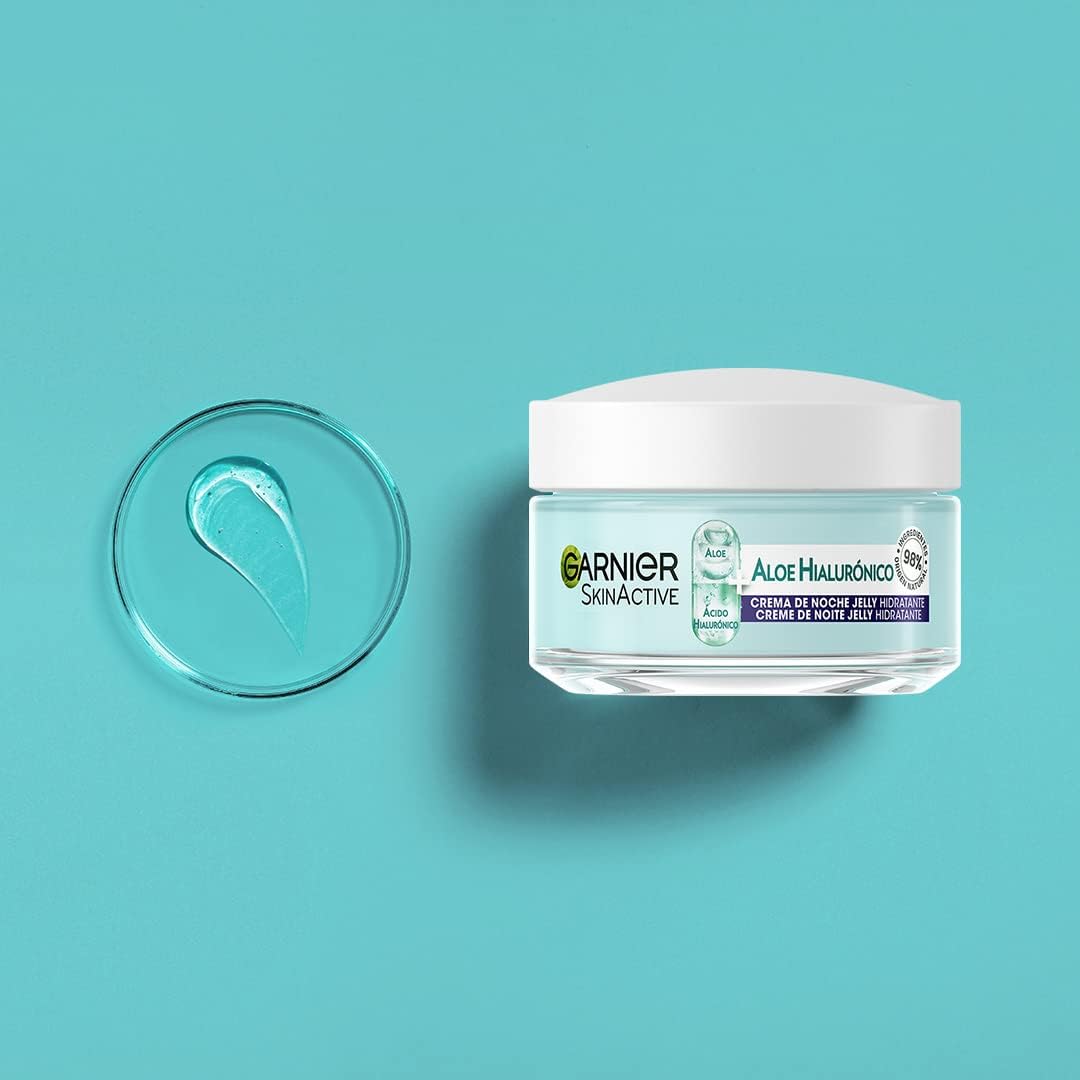 Detalle de Garnier SkinActive Crema de Noche Ácido Hialurónico & Aloe 🌙