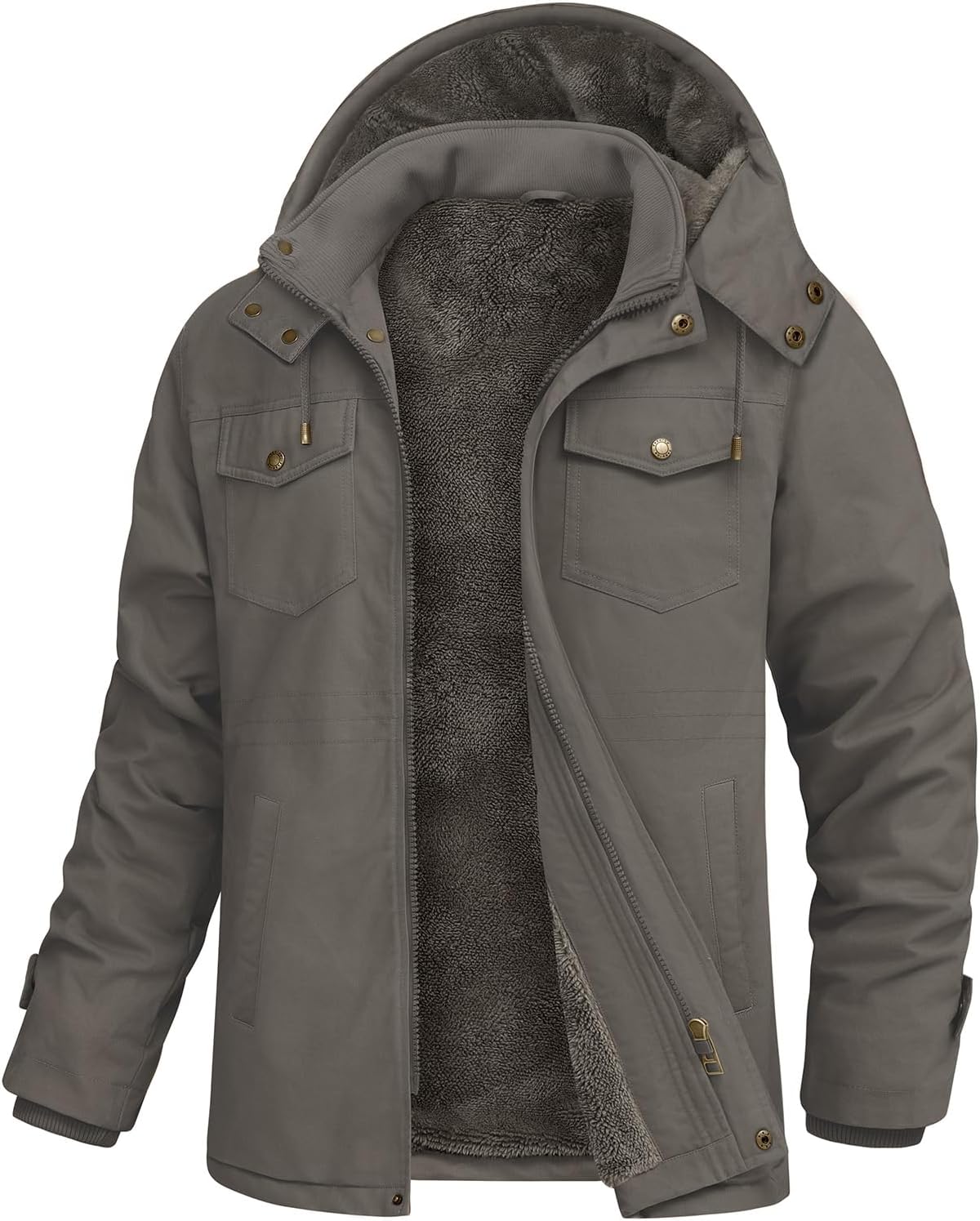 Detalle de Xnova Mens Winter Parka Jacket with Fleece Lining and Removable Hood