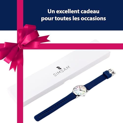 Detalle 2 de SIMSAM Montre Enfant Garçon et Fille — Analogue Bleu Marine