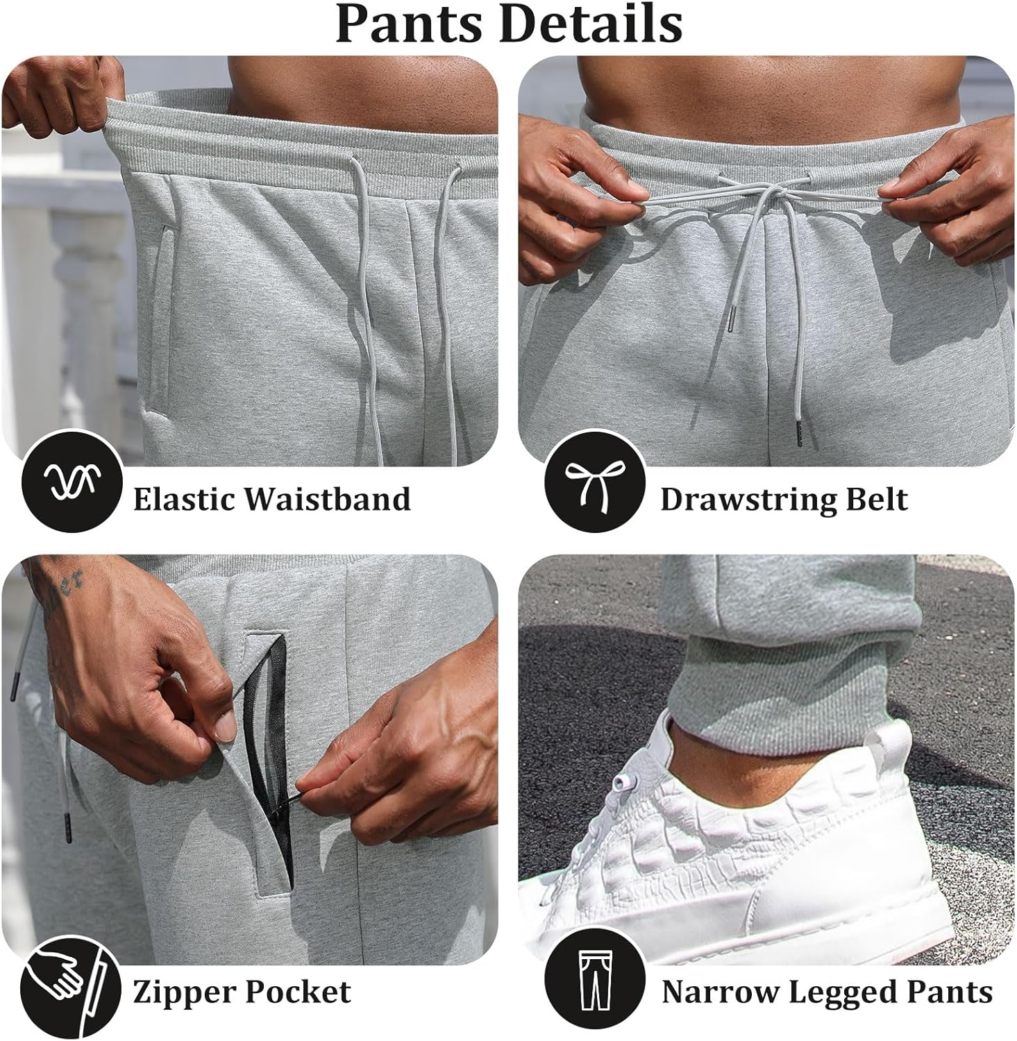 Thumbnail 4 de Vorvowry Winter-Jogginghose Herren – Thermo Sweatpants mit gefüttertem Fleece und Kordelzug