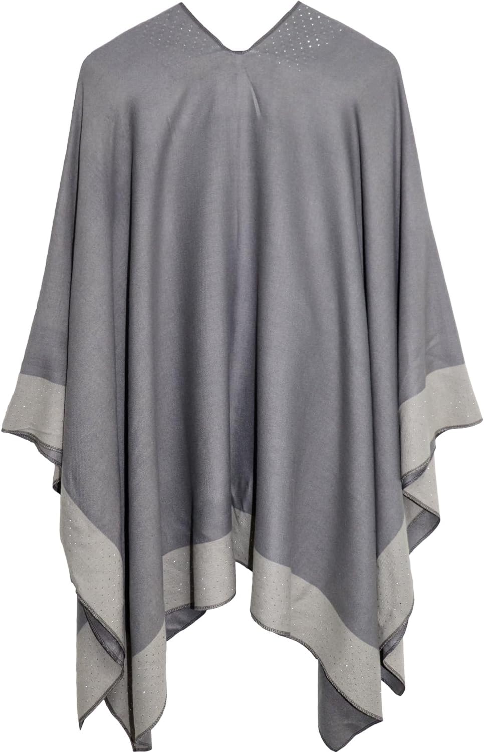 Thumbnail 2 de Miaikvs Women Poncho: Reversible Oversized Cardigan Blanket with Rhinestone Shawl