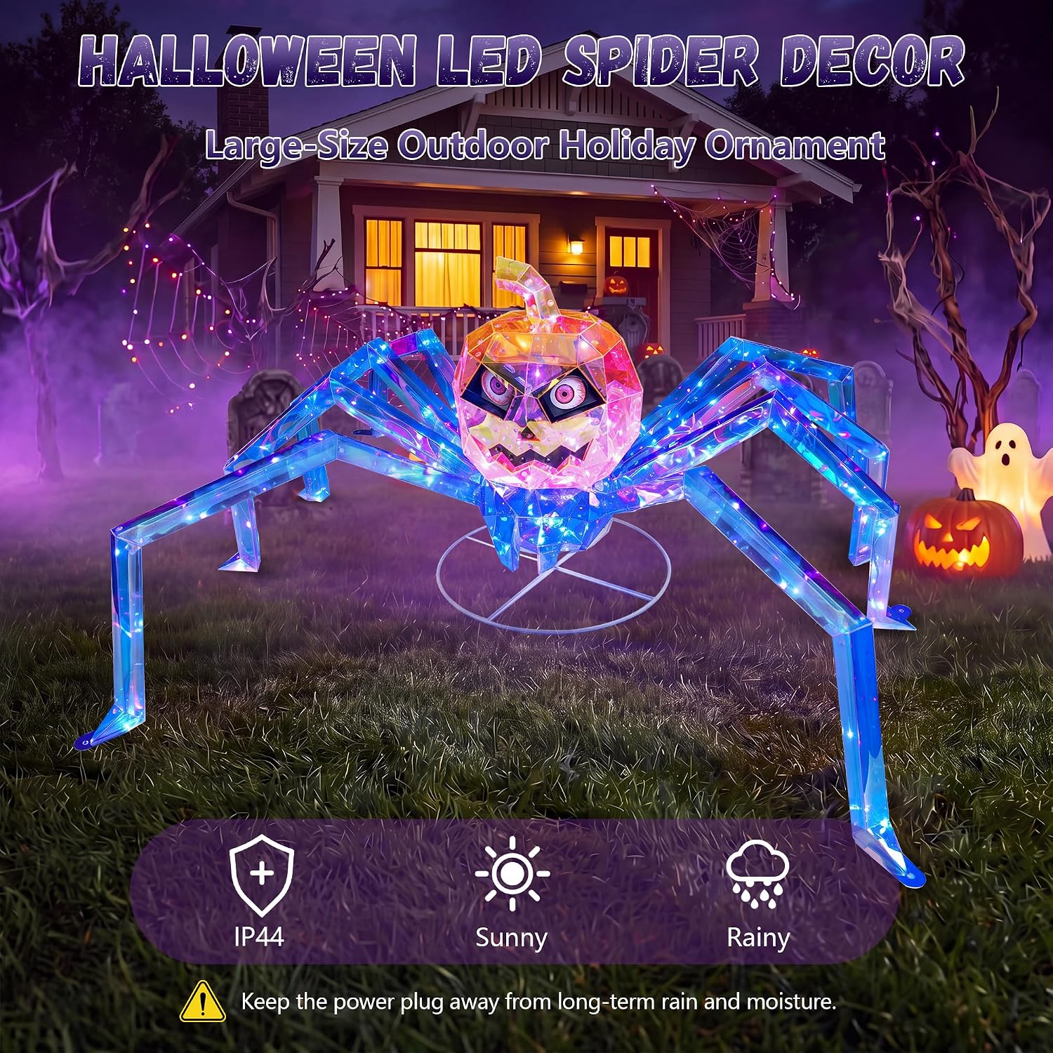 Detalle de MACLLYN Halloween Spider Decoration 47-Inch