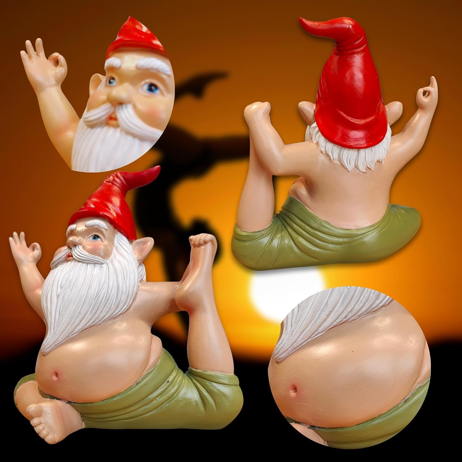 Detalle 2 de synxzen Yoga Gartenzwerg 17cm